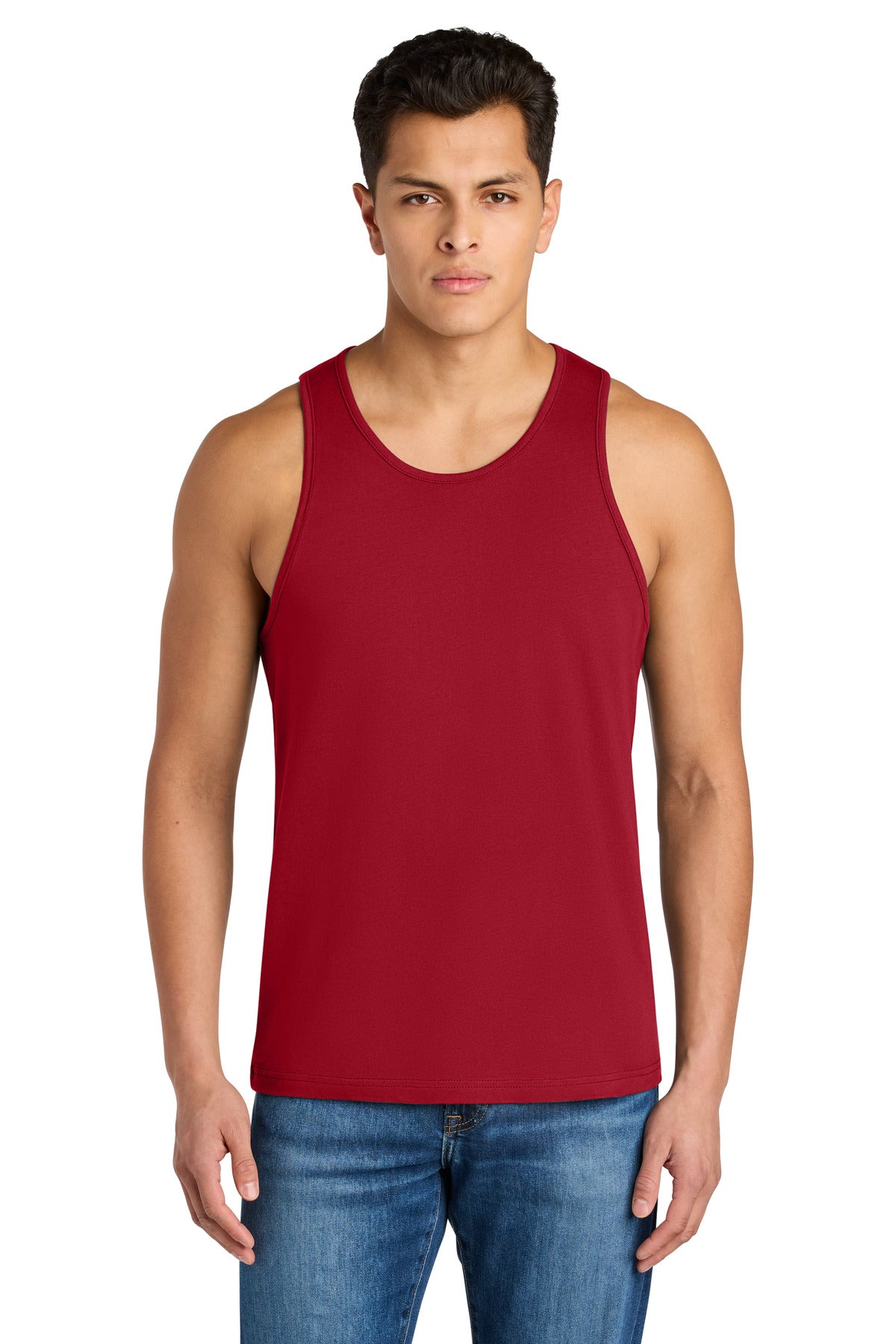 Next Level Apparel Cotton Muscle Tank NL3633 in Red