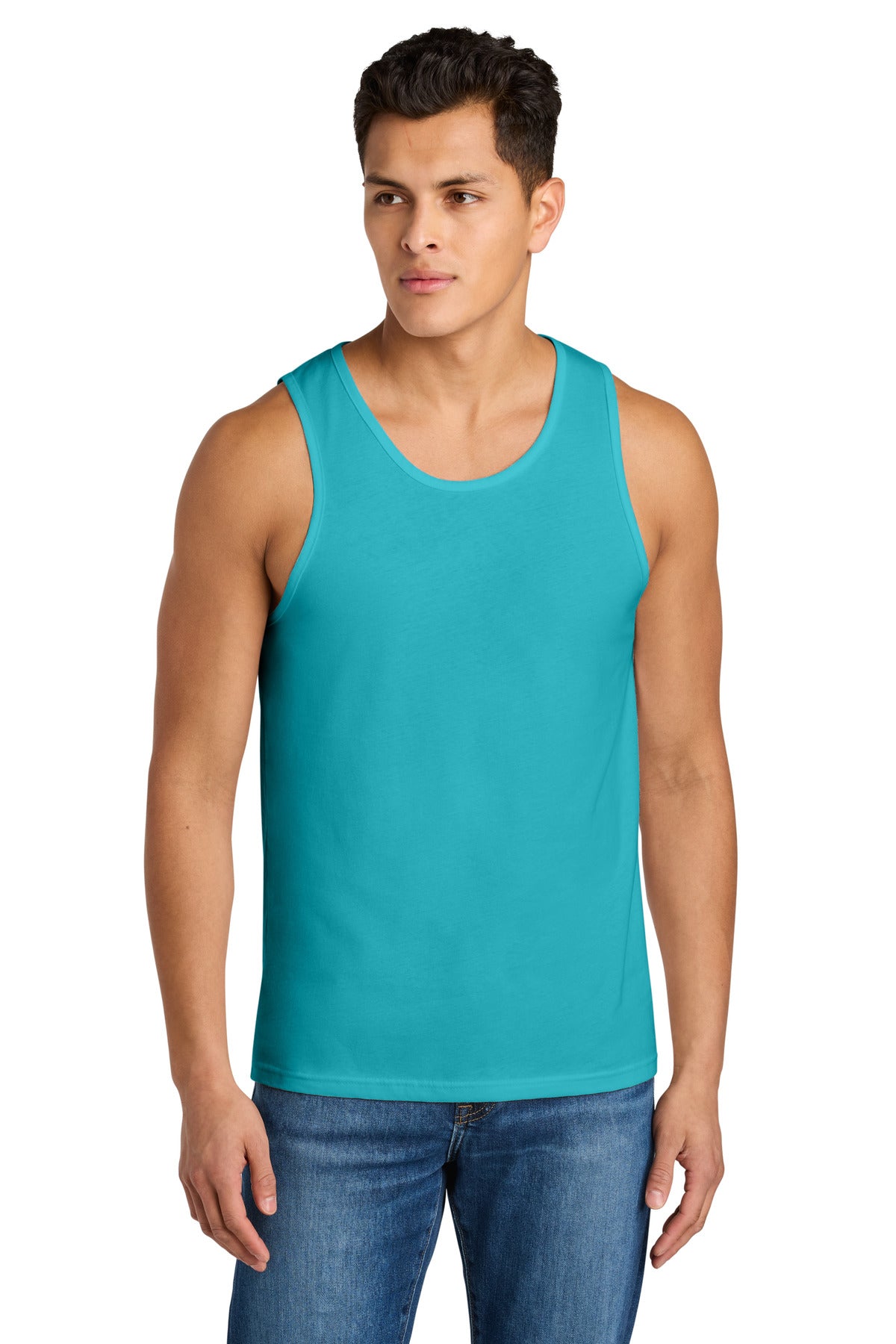 Next Level Apparel Cotton Muscle Tank NL3633 in Tahiti Blue