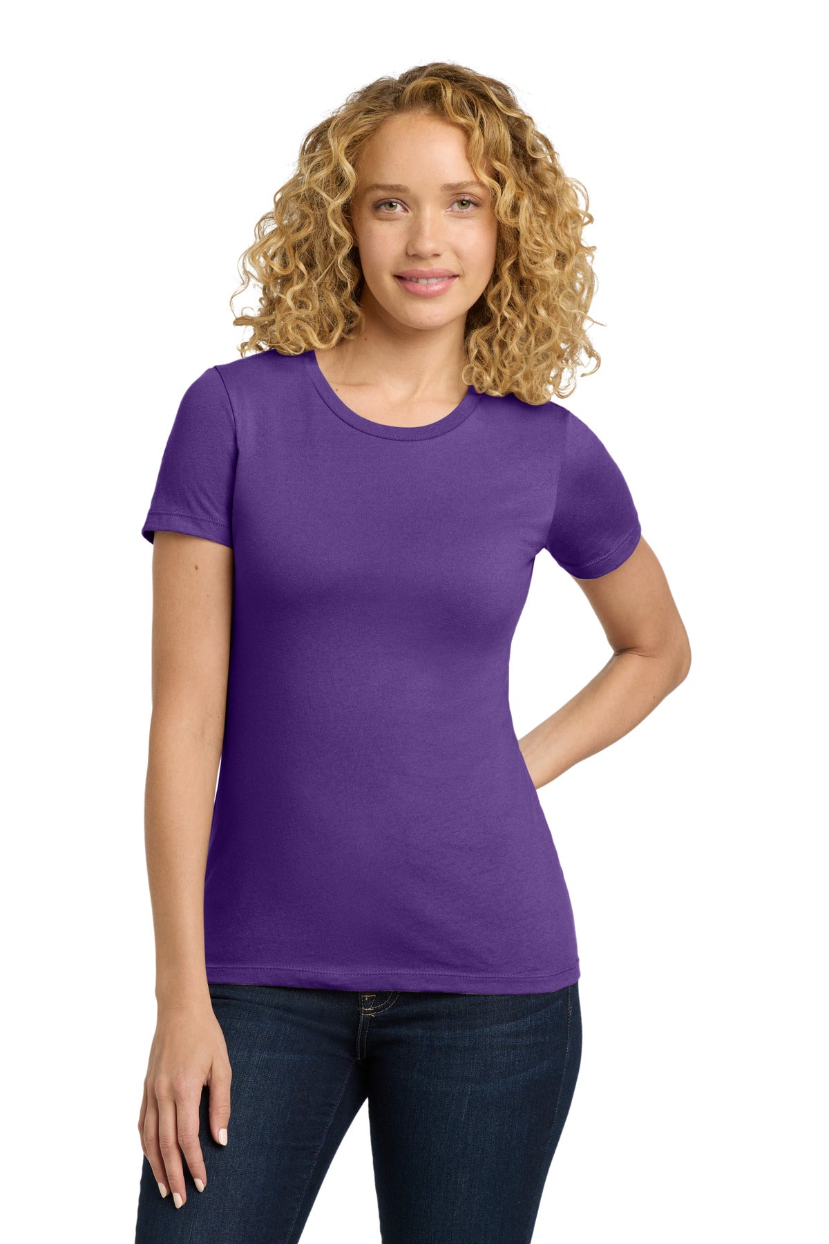Next Level Apparel Women's Cotton Tee. NL3900 in Purple Rush