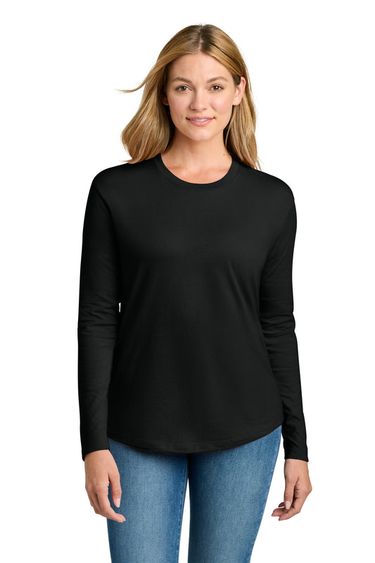 Next Level Apparel Women's Cotton Relaxed Long Sleeve Tee NL3911 in Black