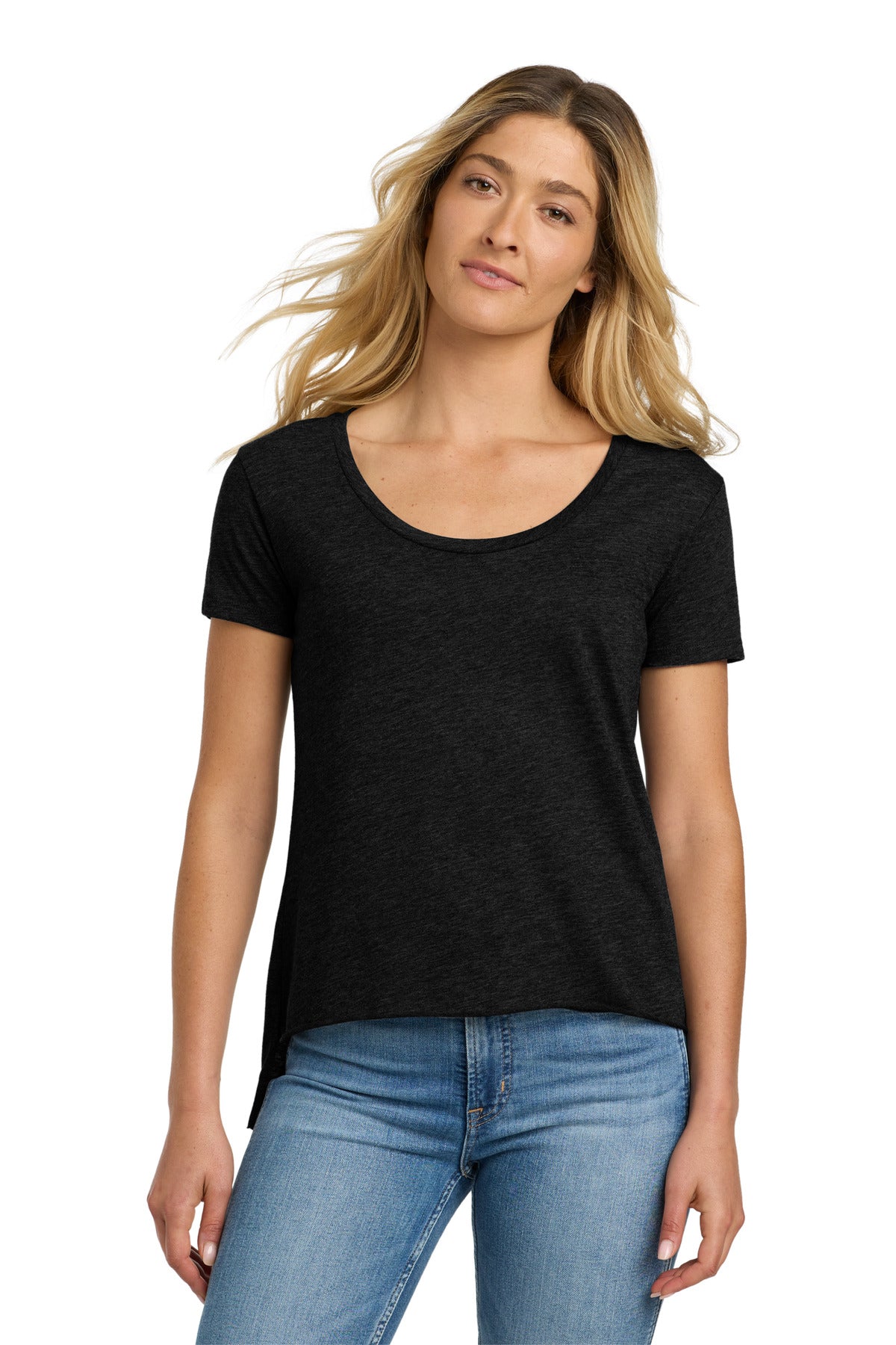 Next Level Apparel  Women's Festival Scoop Neck Tee. NL5030 in Black