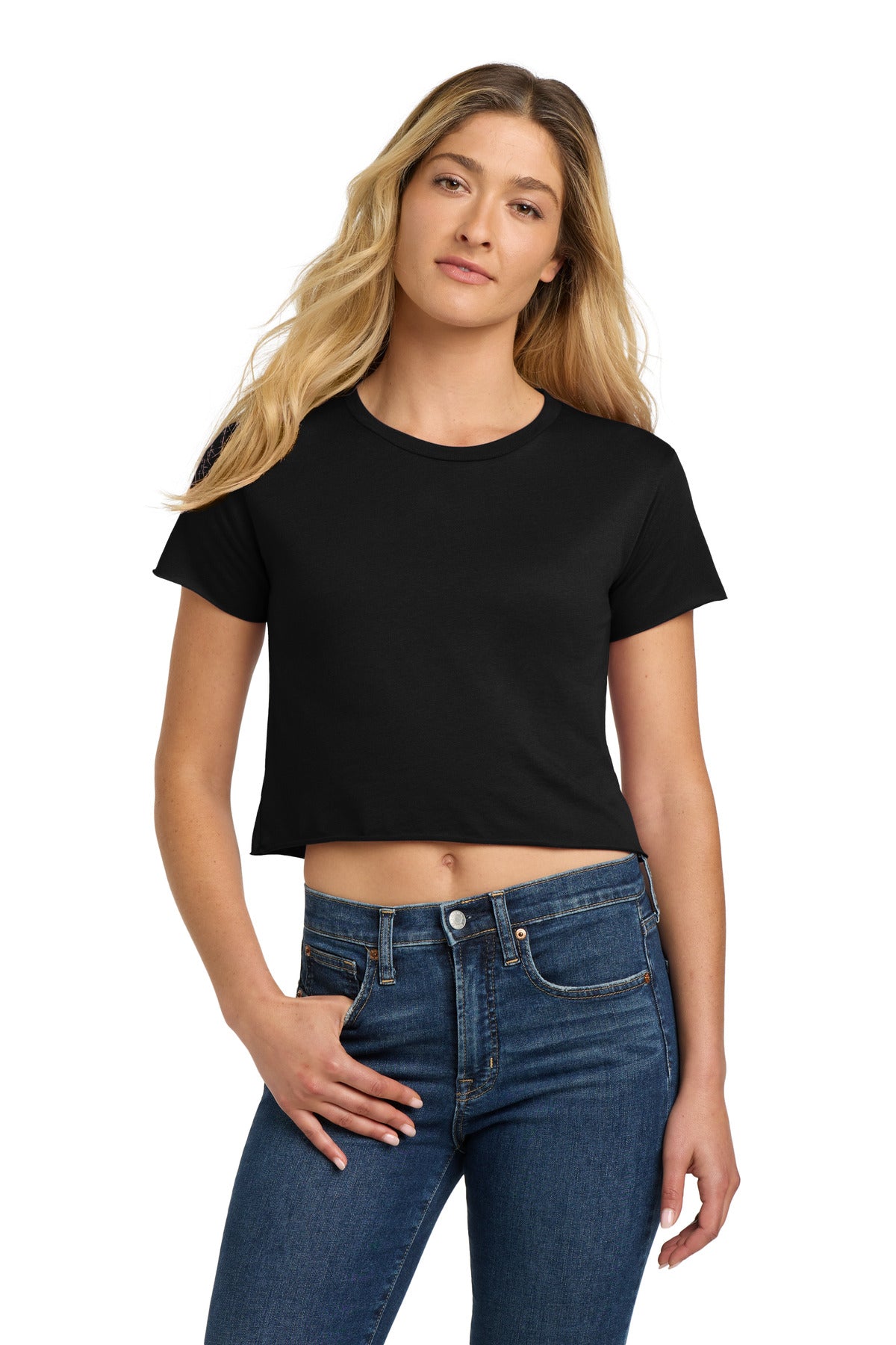 Next Level Apparel  Women's Festival Cali Crop Tee. NL5080 in Black