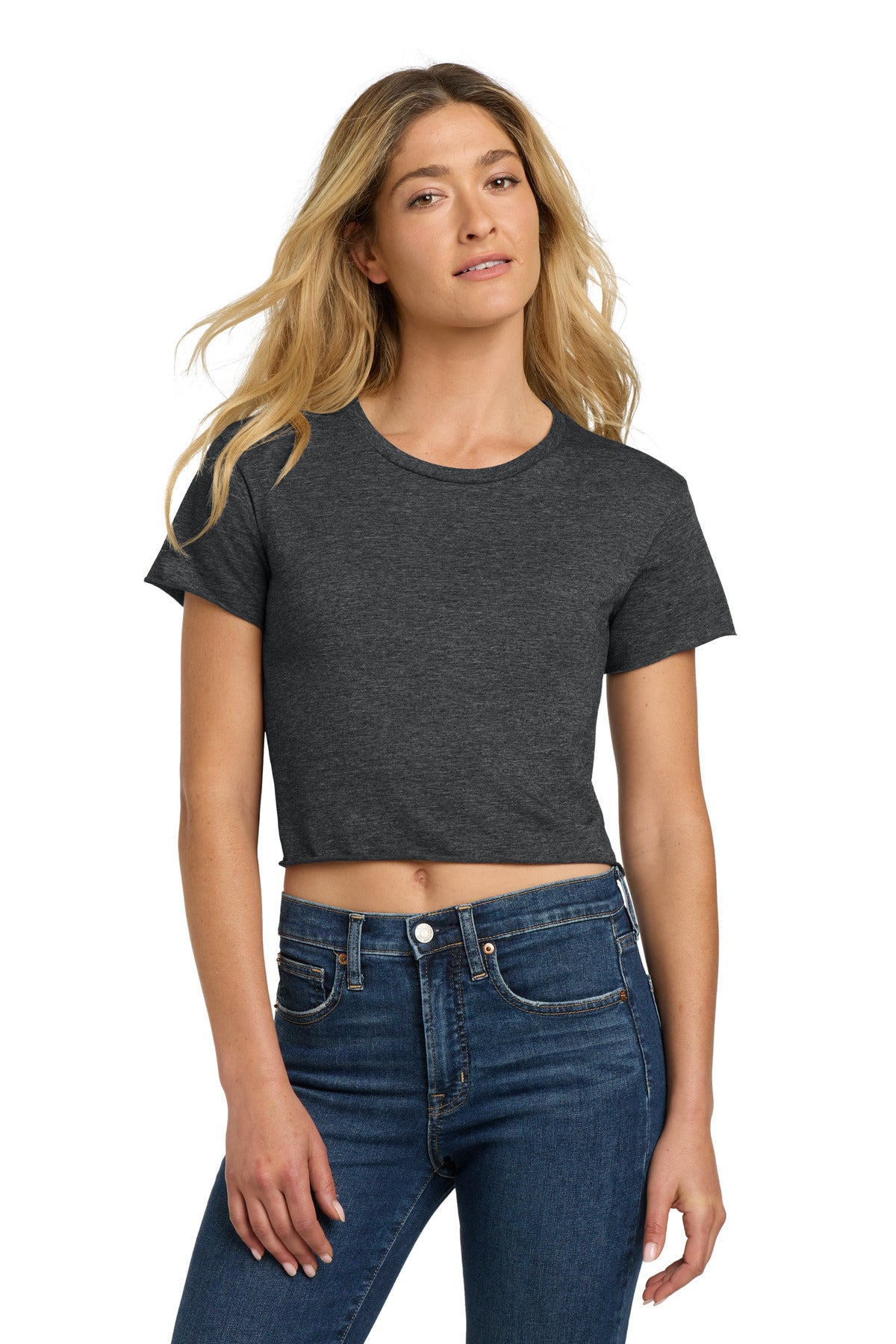 Next Level Apparel  Women's Festival Cali Crop Tee. NL5080 in Charcoal