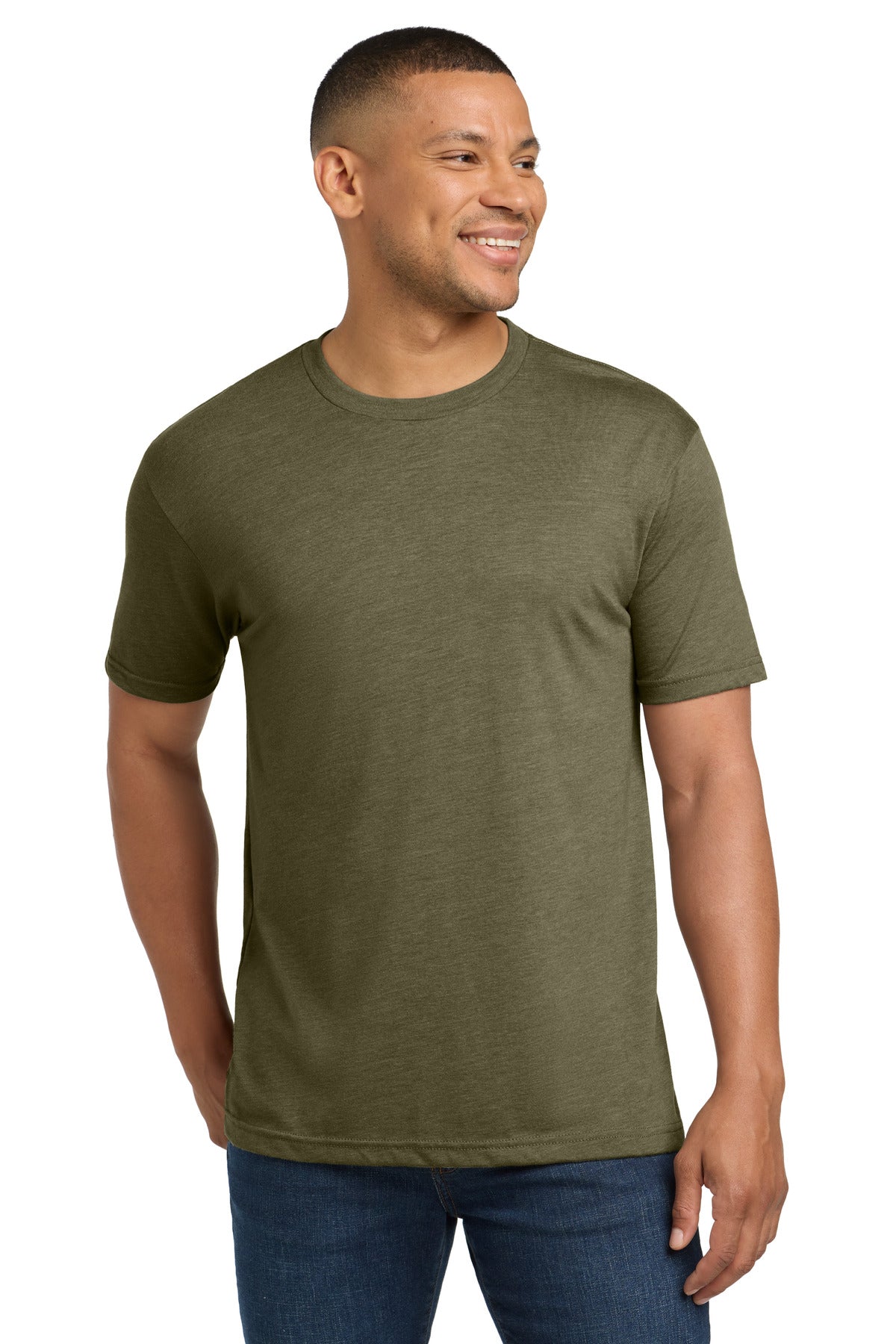 Next Level Apparel  Adult Tri-Blend Tee. NL6010 in Military Green