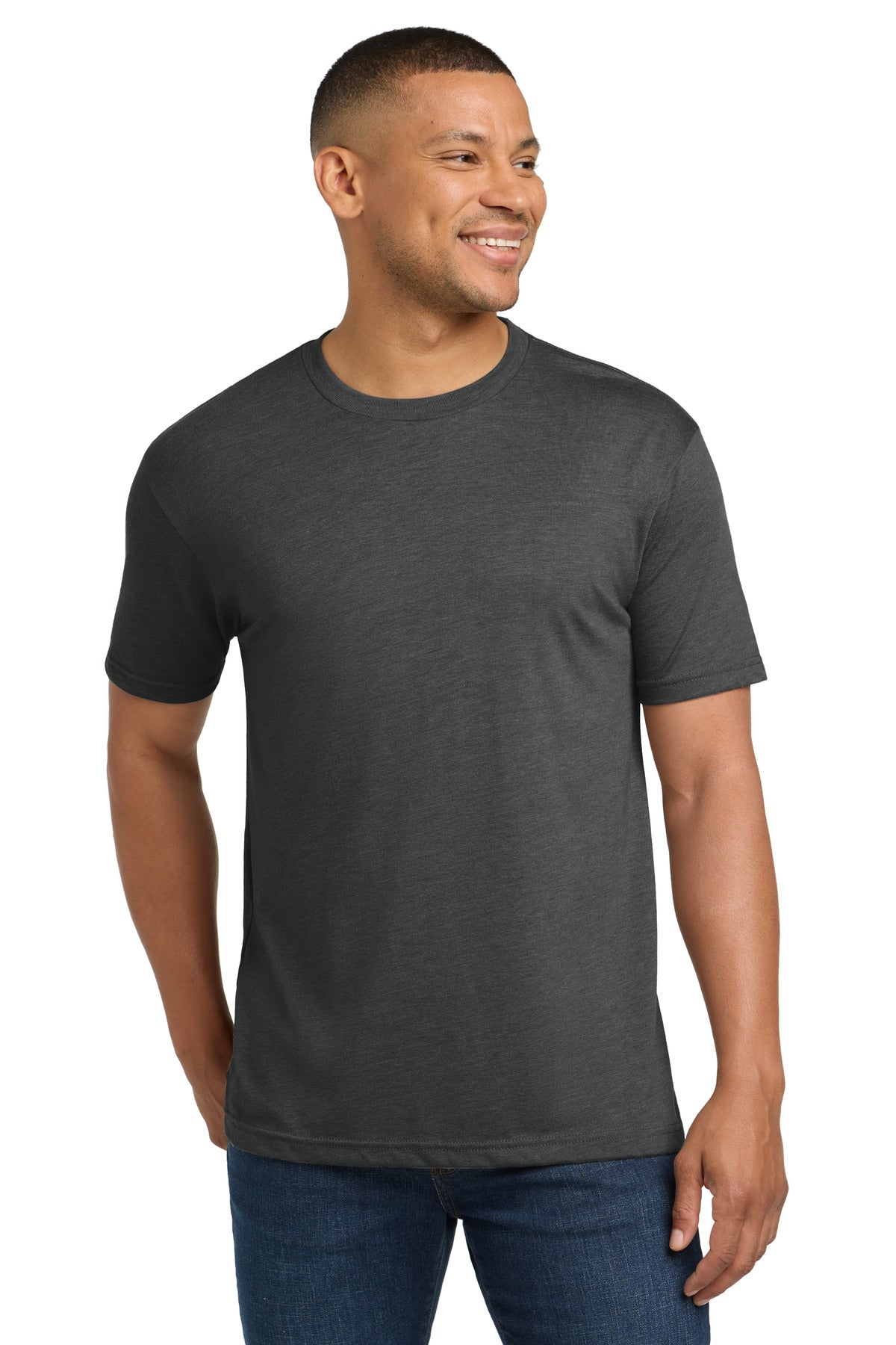 Next Level Apparel  Adult Tri-Blend Tee. NL6010 in Vintage Heavy Metal