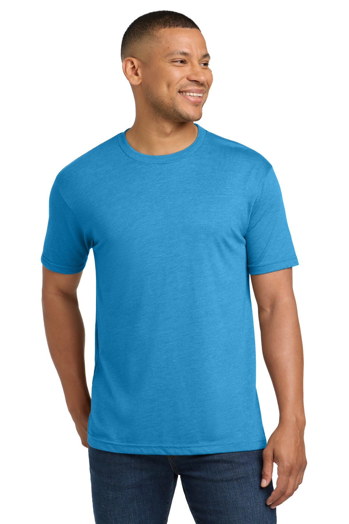 Next Level Apparel  Adult Tri-Blend Tee. NL6010 in Vintage Turquoise