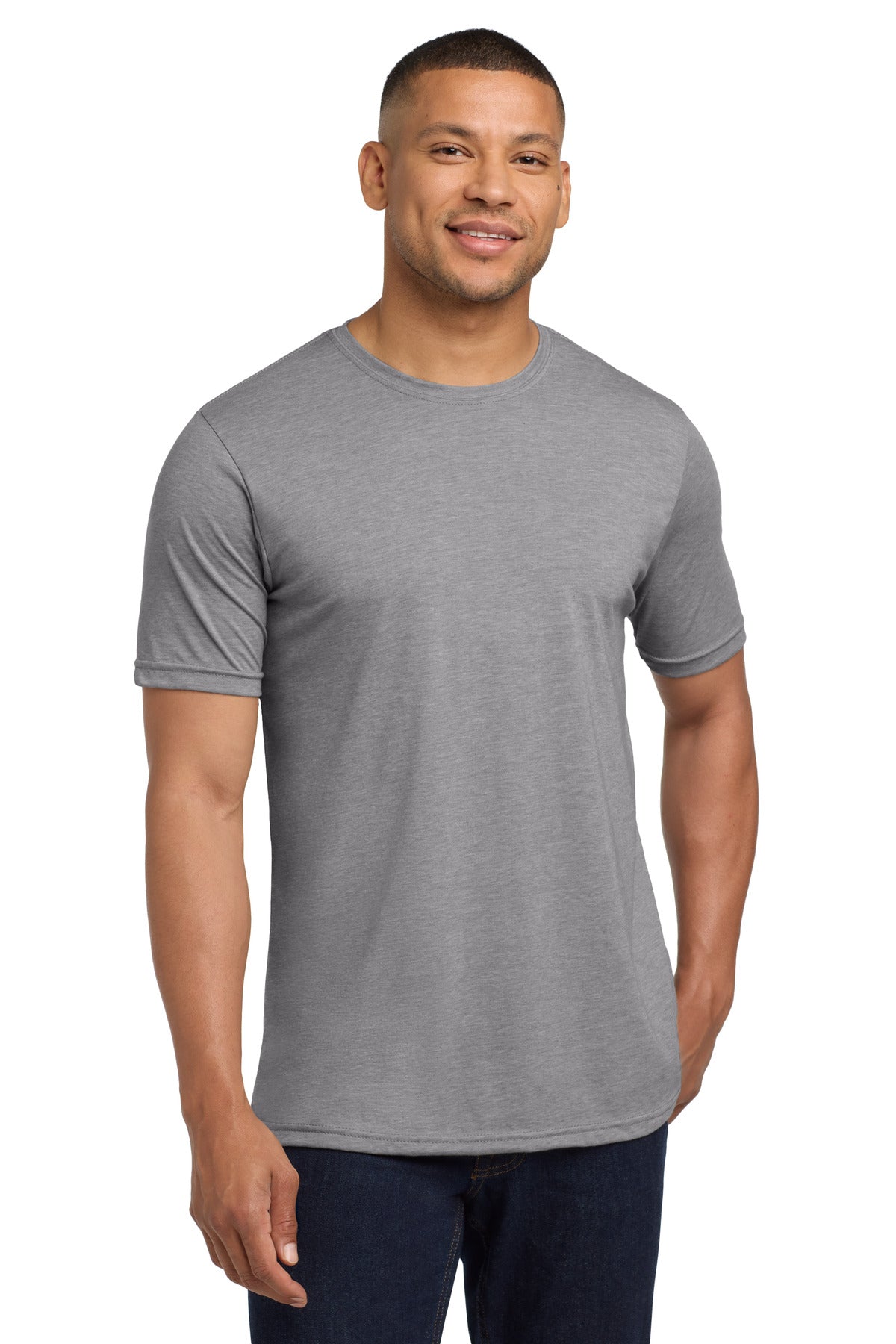 Next Level Apparel  Adult Poly/Cotton Tee. NL6200 in Heather Gray
