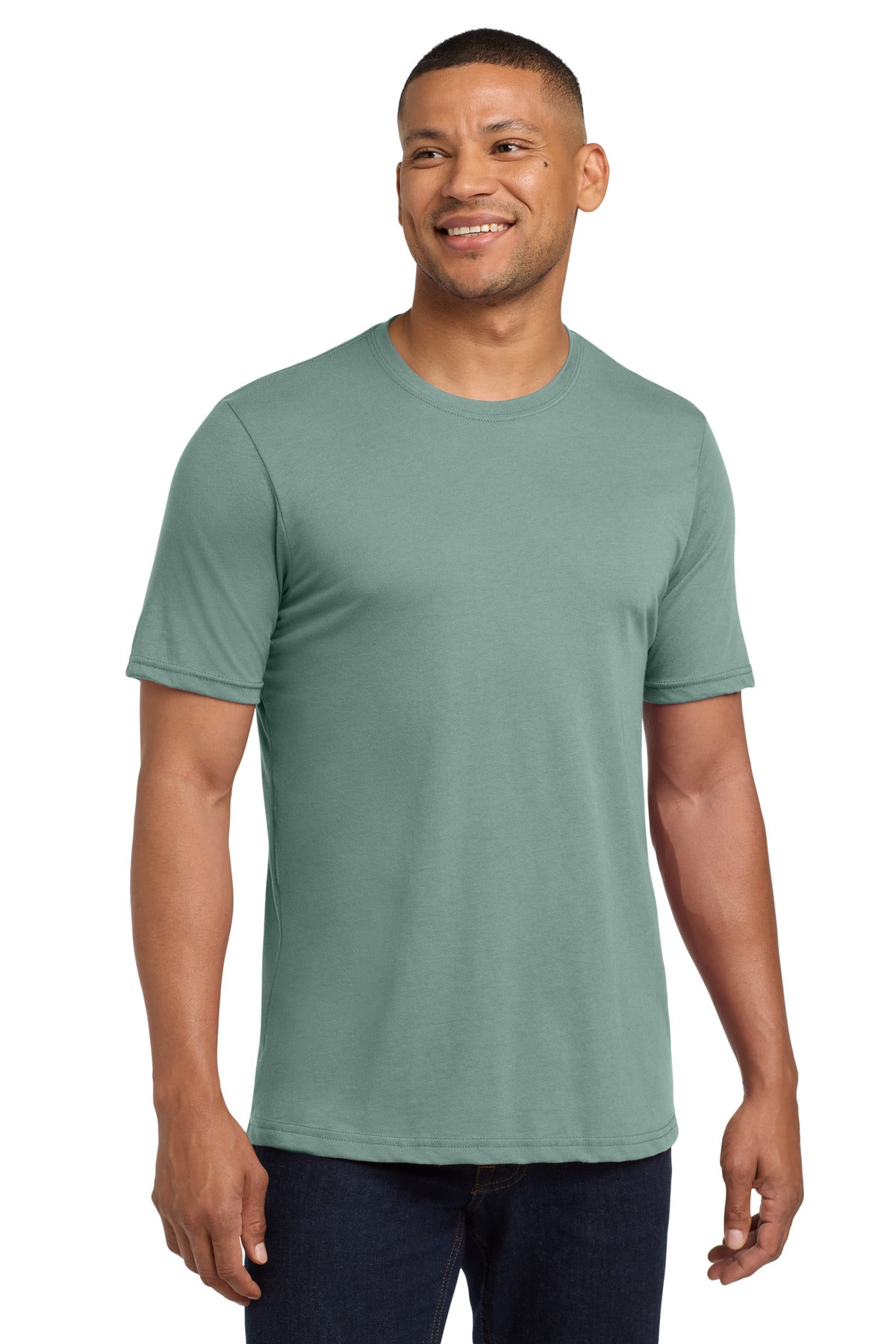 Next Level Apparel  Adult Poly/Cotton Tee. NL6200 in Stonewash Green