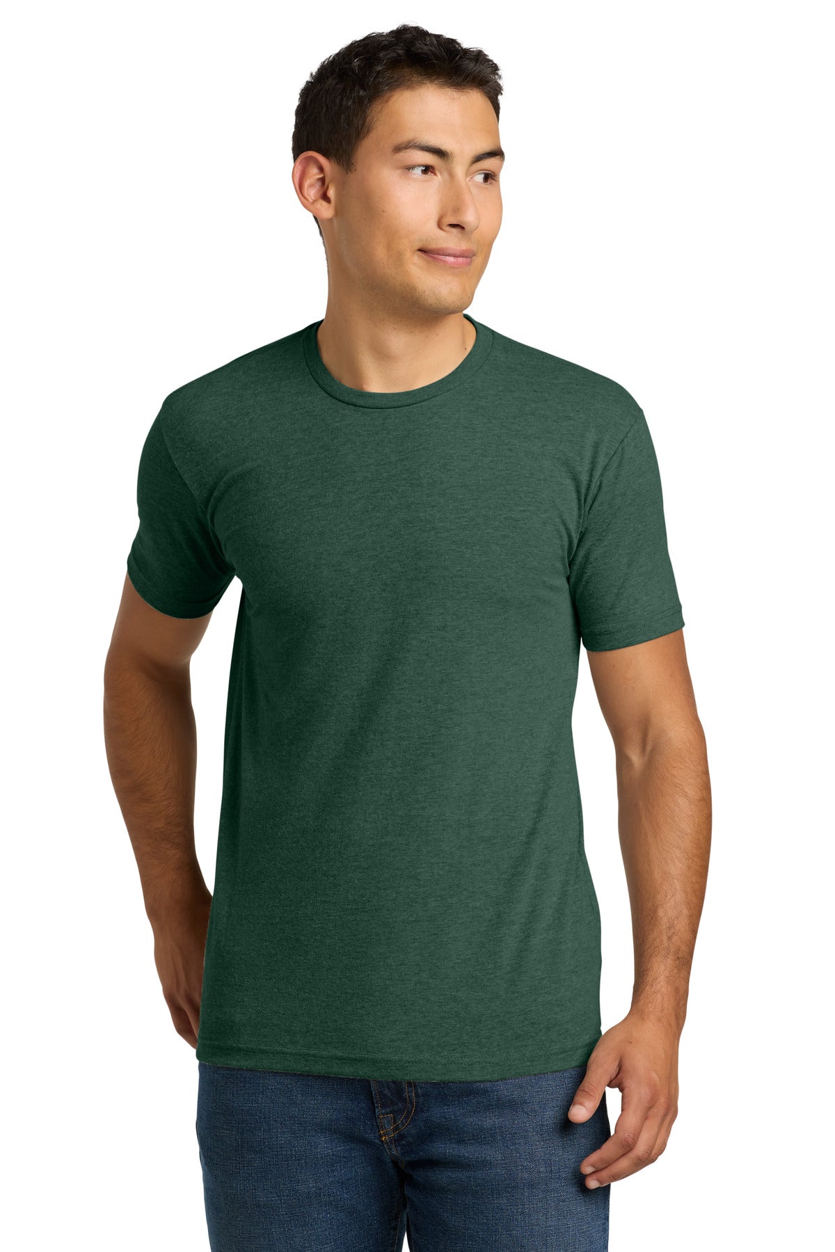 Next Level Apparel Adult CVC Tee. NL6210 in Heather Forest Green