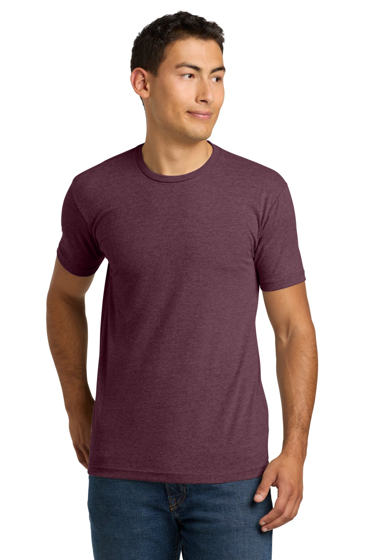 Next Level Apparel Adult CVC Tee. NL6210 in Heather Maroon