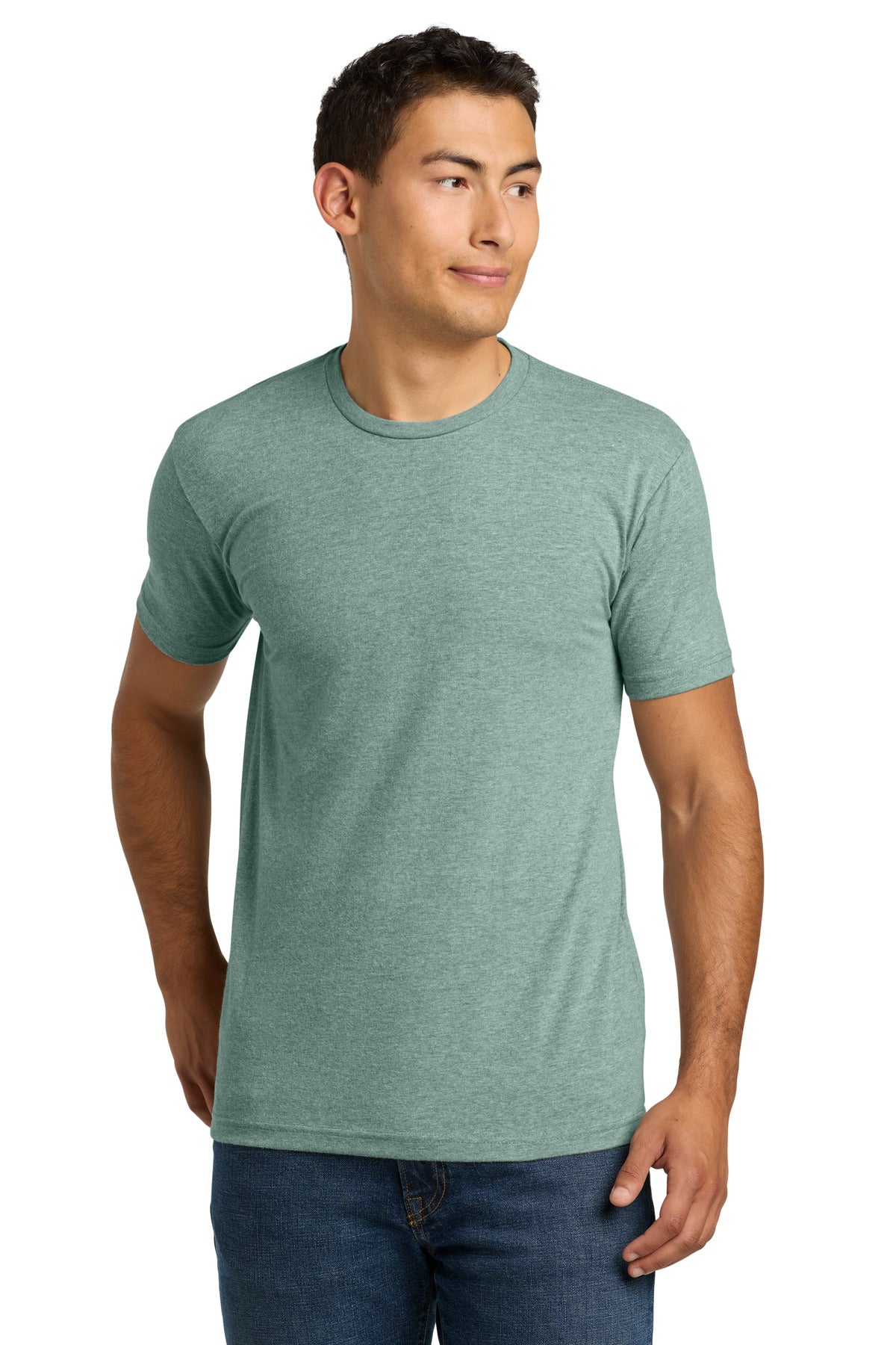 Next Level Apparel Adult CVC Tee. NL6210 in Heather Seafoam