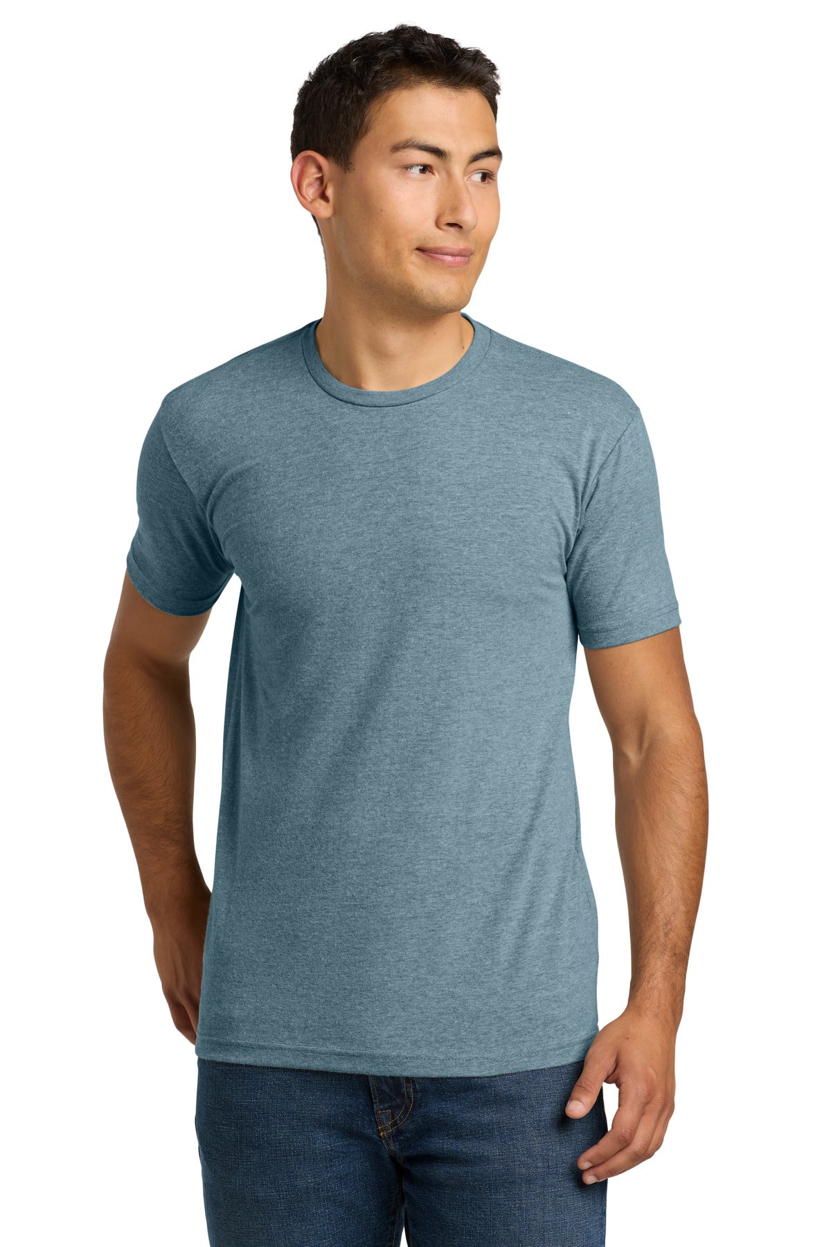 Next Level Apparel Adult CVC Tee. NL6210 in Heather Slate Blue