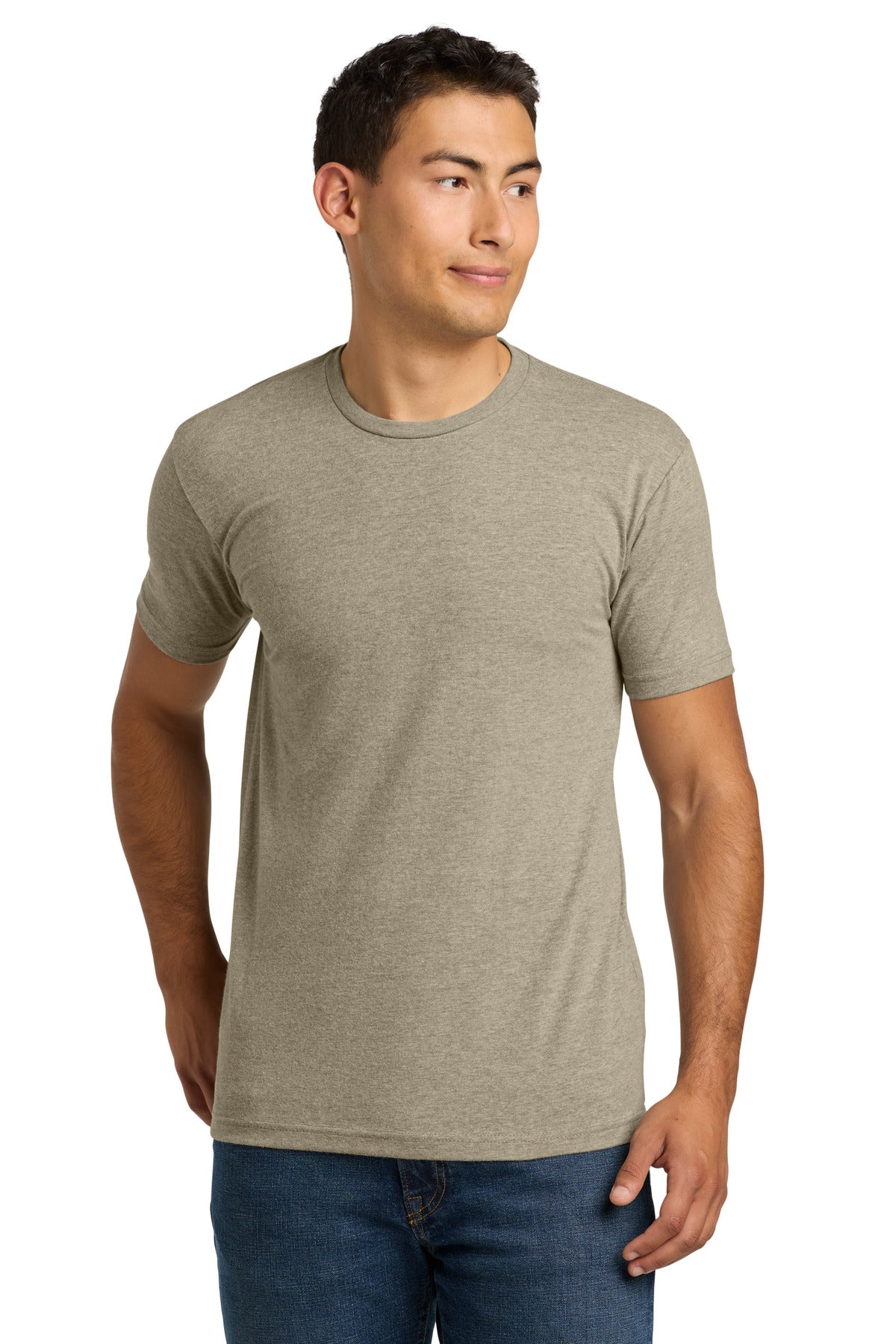Next Level Apparel Adult CVC Tee. NL6210 in Heather Tan