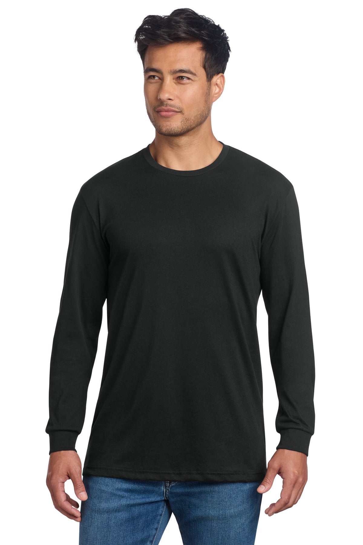 Next Level Apparel Adult CVC Long Sleeve Tee NL6211 in Black