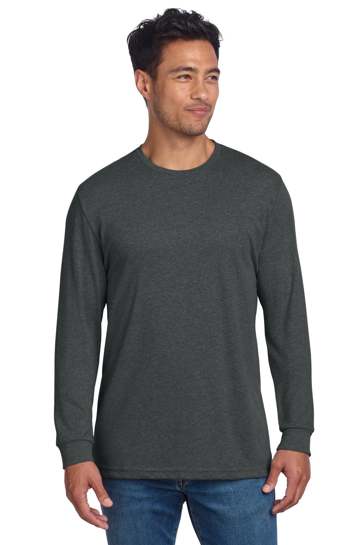 Next Level Apparel Adult CVC Long Sleeve Tee NL6211 in Charcoal