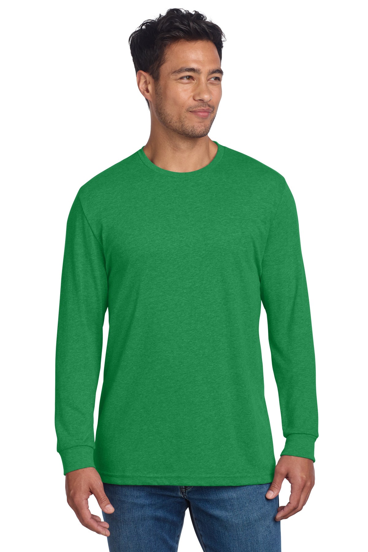 Next Level Apparel Adult CVC Long Sleeve Tee NL6211 in Kelly Green
