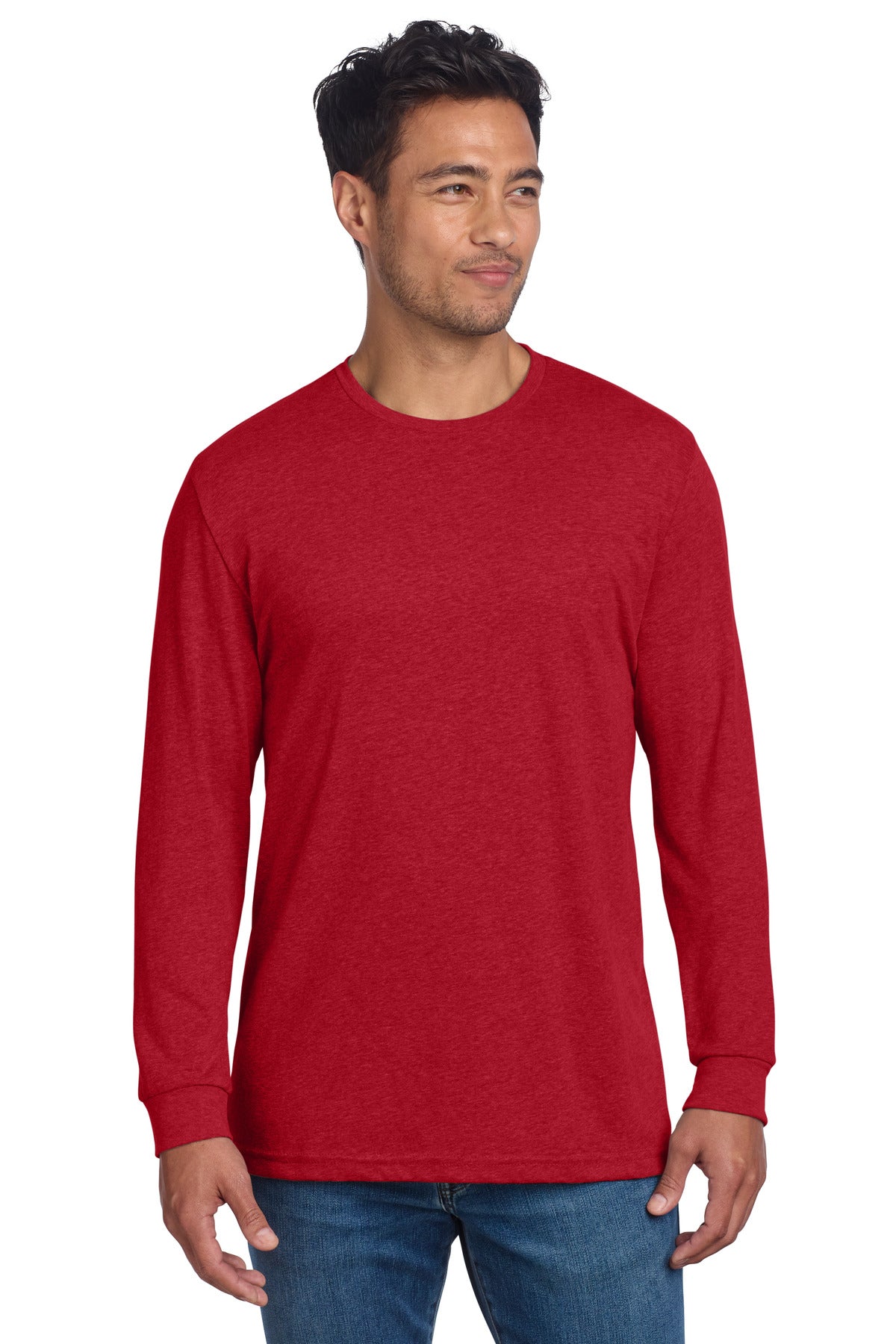 Next Level Apparel Adult CVC Long Sleeve Tee NL6211 in Red