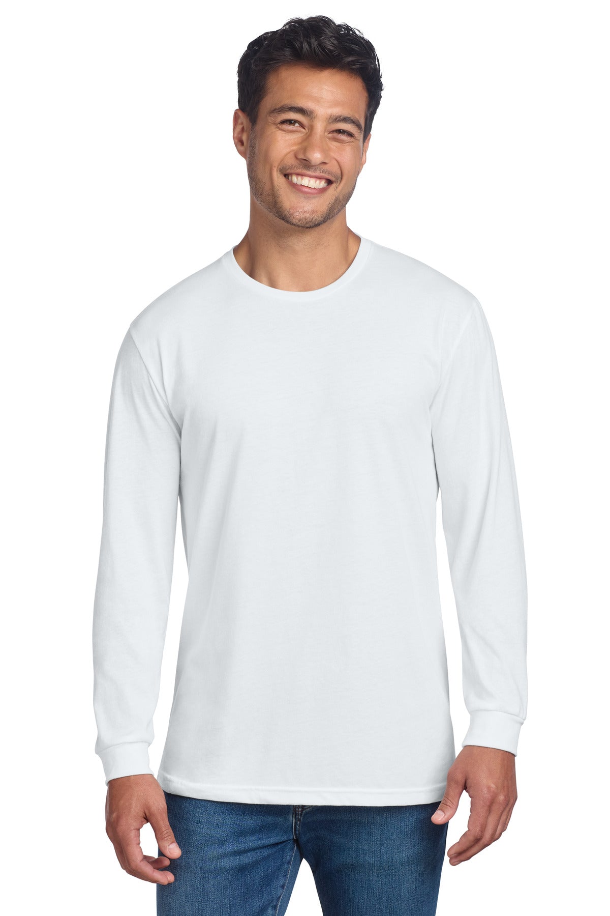 Next Level Apparel Adult CVC Long Sleeve Tee NL6211 in White