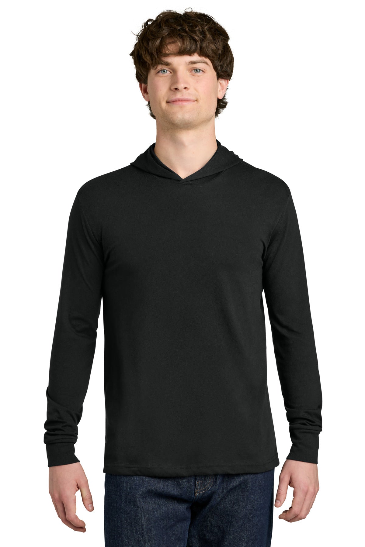 Next Level Apparel CVC Long Sleeve Hoodie NL6221 in Black