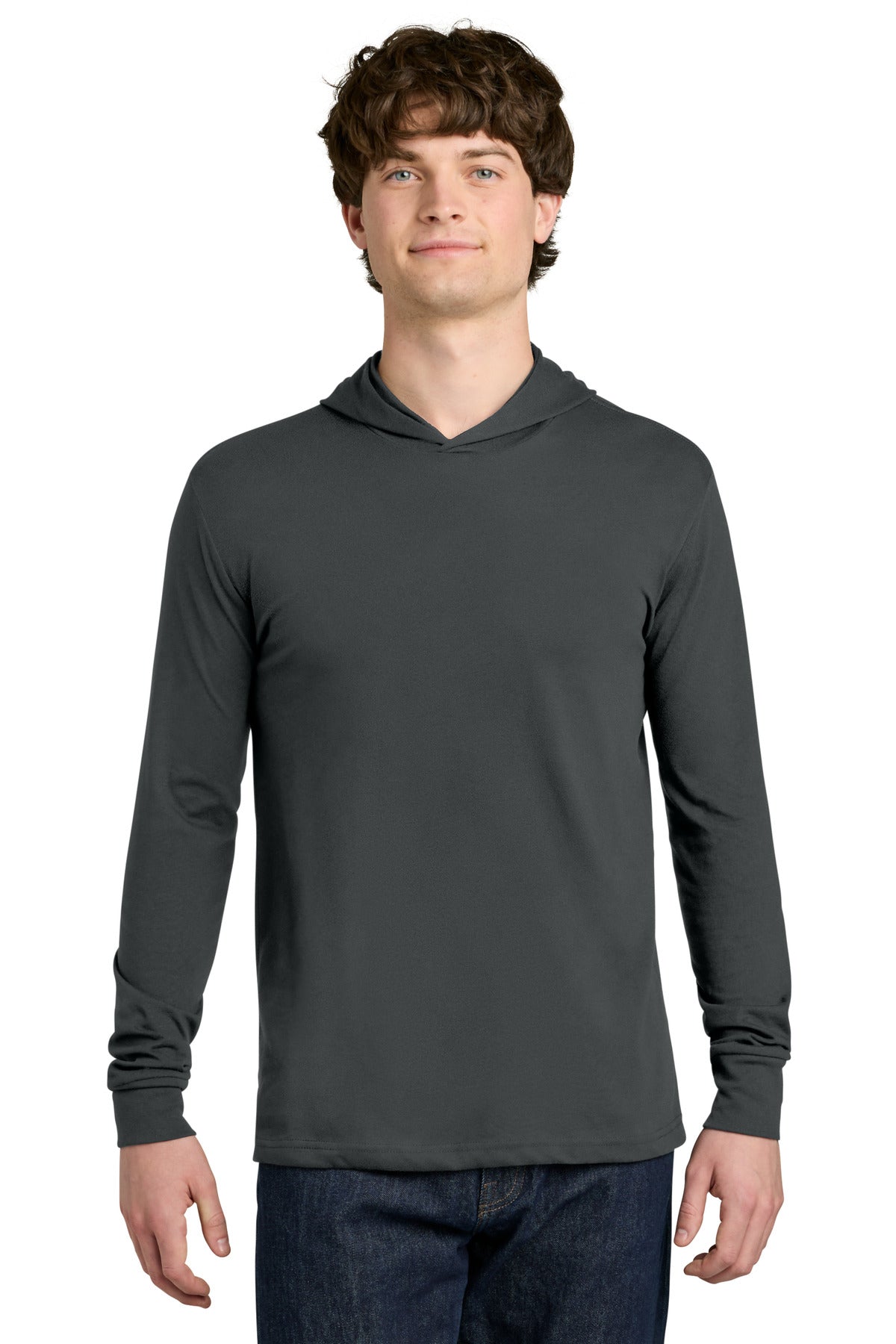 Next Level Apparel CVC Long Sleeve Hoodie NL6221 in Charcoal
