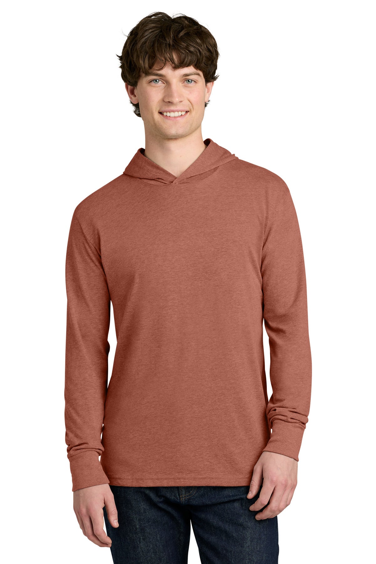Next Level Apparel CVC Long Sleeve Hoodie NL6221 in Heather Redwood