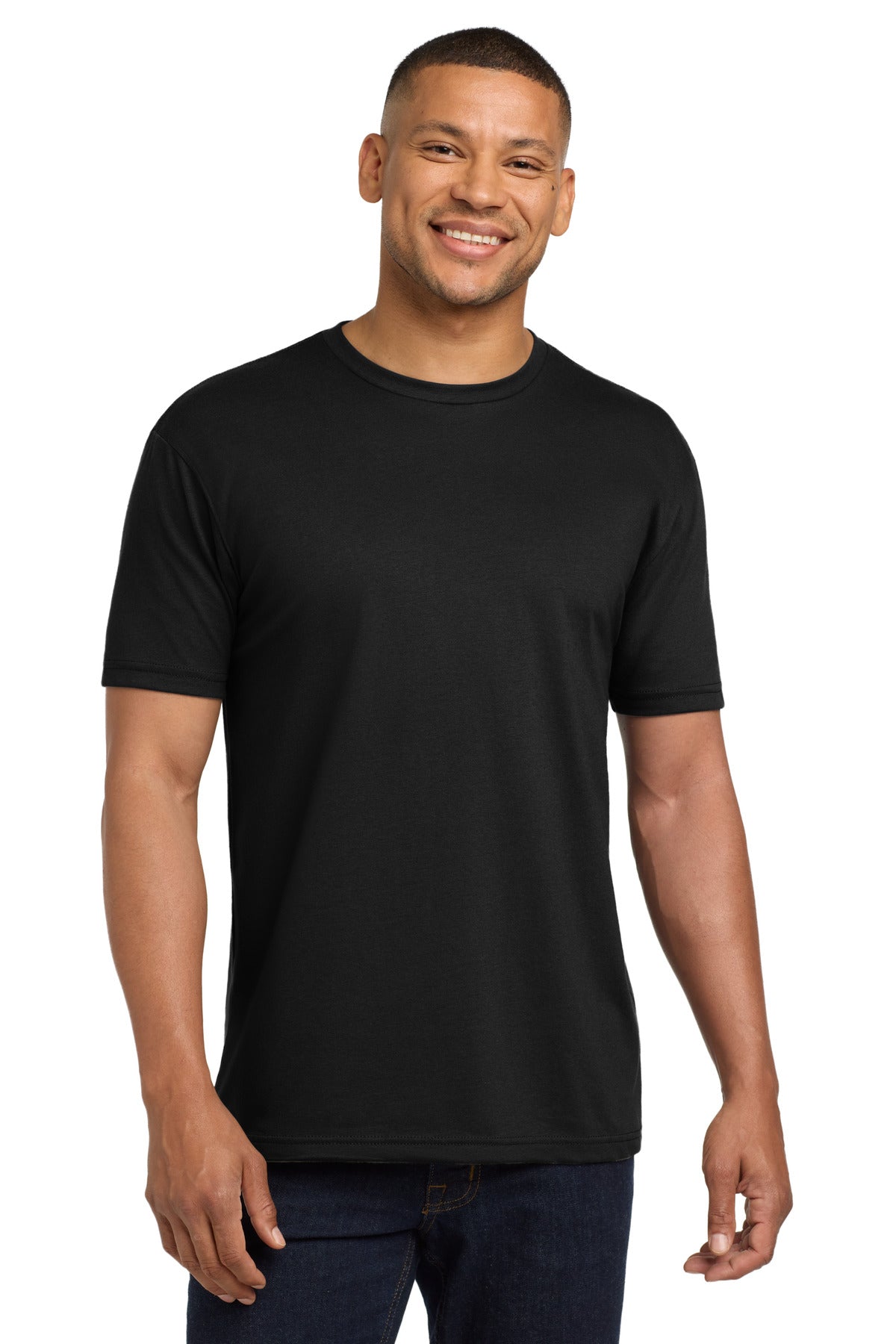 Next Level Apparel  Adult CVC Sueded Tee. NL6410 in Black
