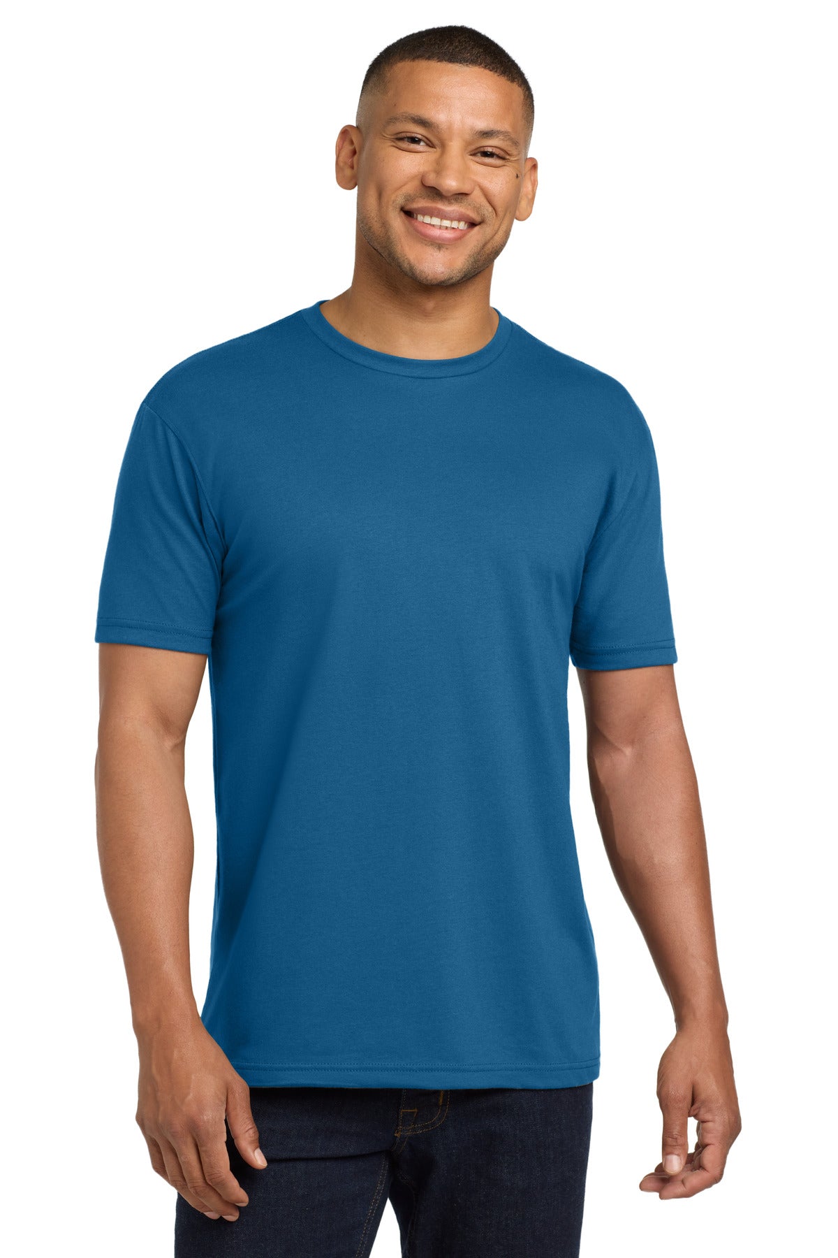 Next Level Apparel  Adult CVC Sueded Tee. NL6410 in Cool Blue