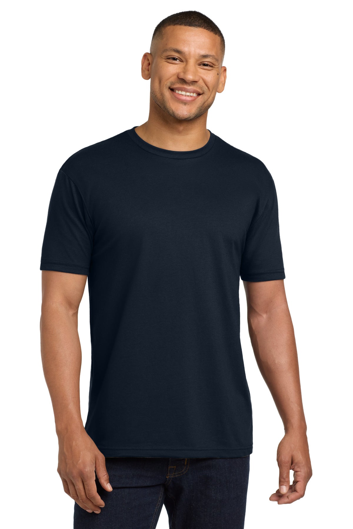 Next Level Apparel  Adult CVC Sueded Tee. NL6410 in Midnight Navy