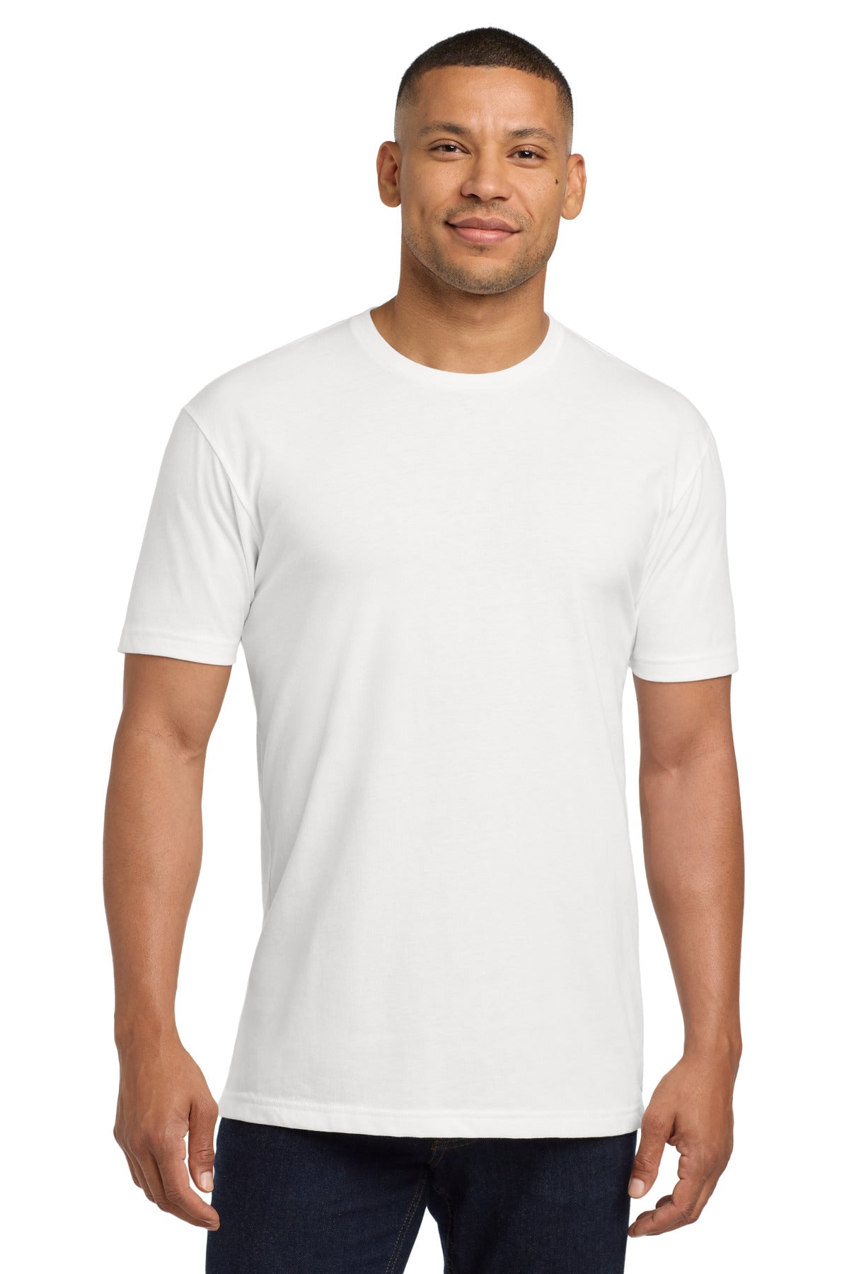 Next Level Apparel  Adult CVC Sueded Tee. NL6410 in White