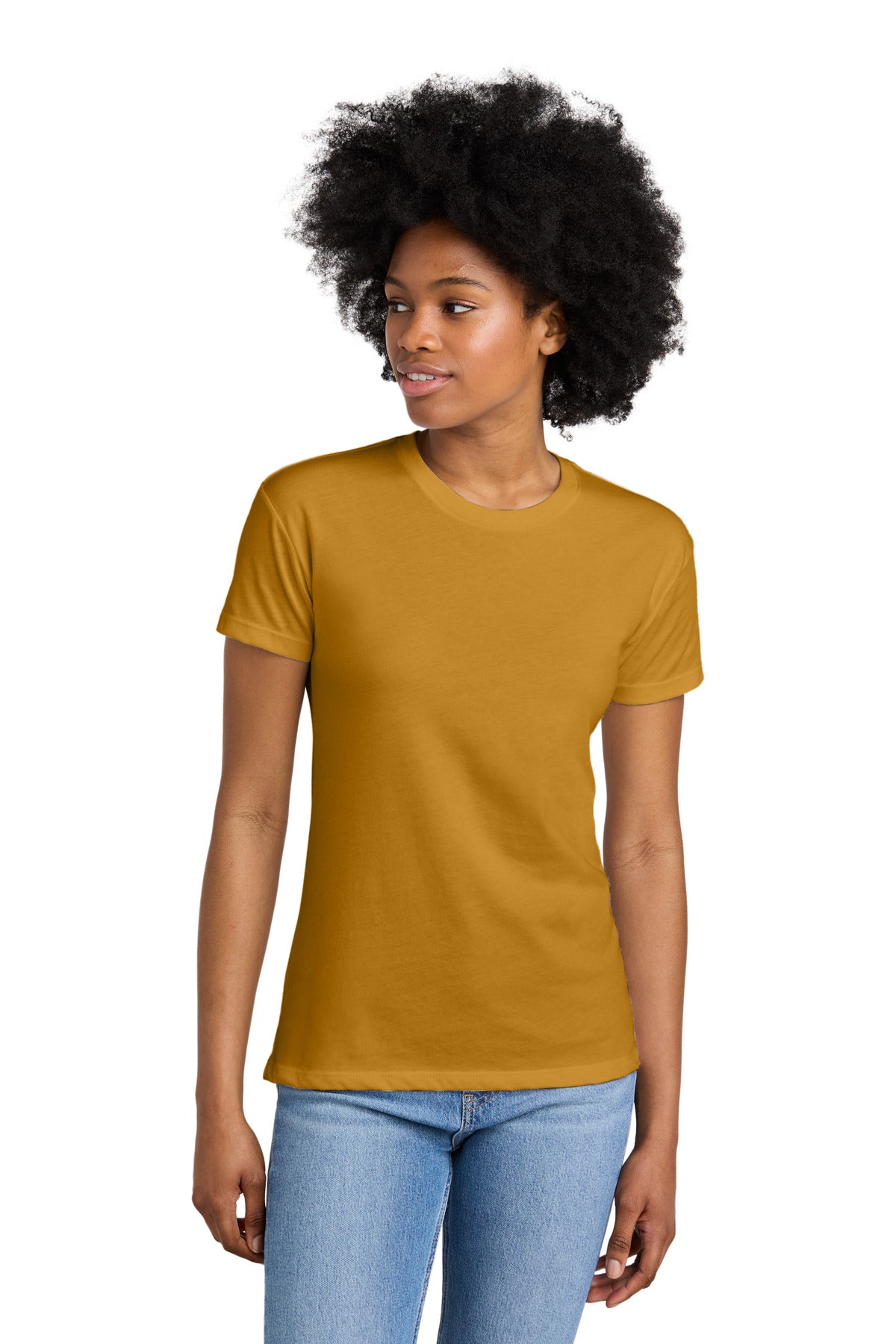 Next Level Apparel Women's CVC Relaxed Tee NL6600 in Antique Gold