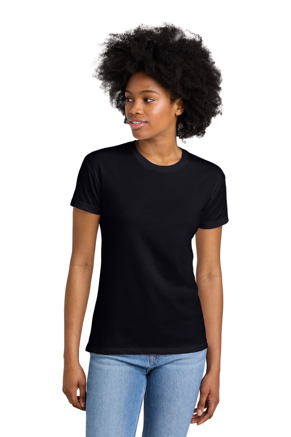 Next Level Apparel Women's CVC Relaxed Tee NL6600 in Black