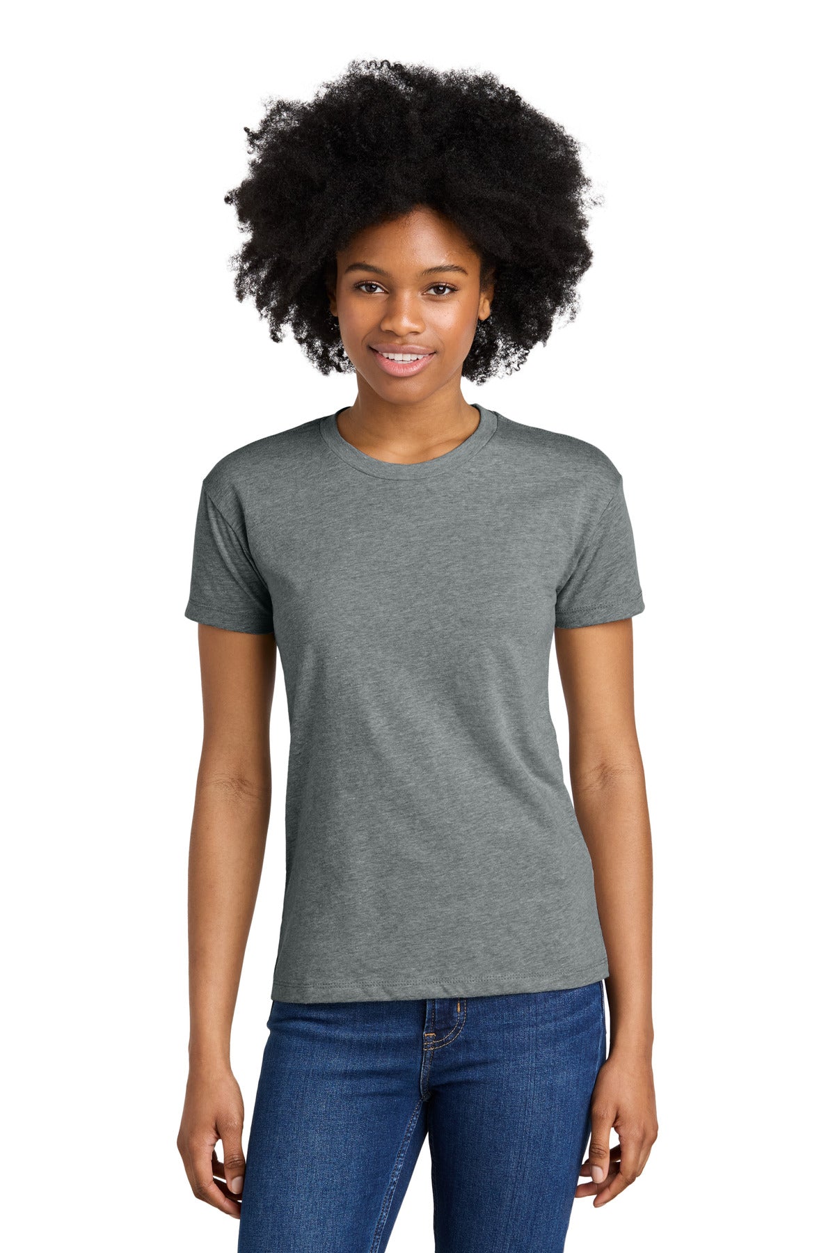 Next Level Apparel Women's CVC Relaxed Tee NL6600 in Dark Heather Gray