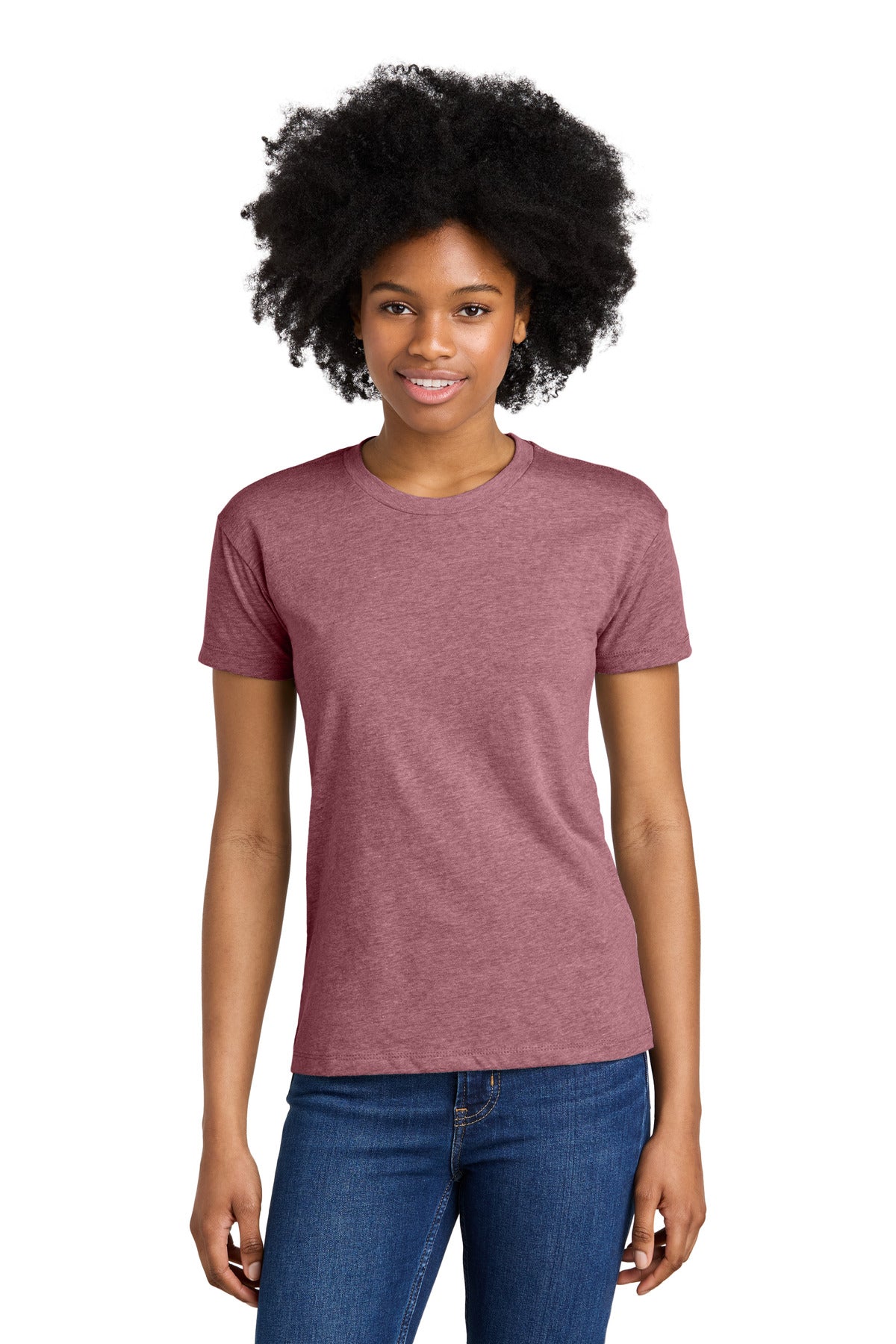 Next Level Apparel Women's CVC Relaxed Tee NL6600 in Heather Mauve