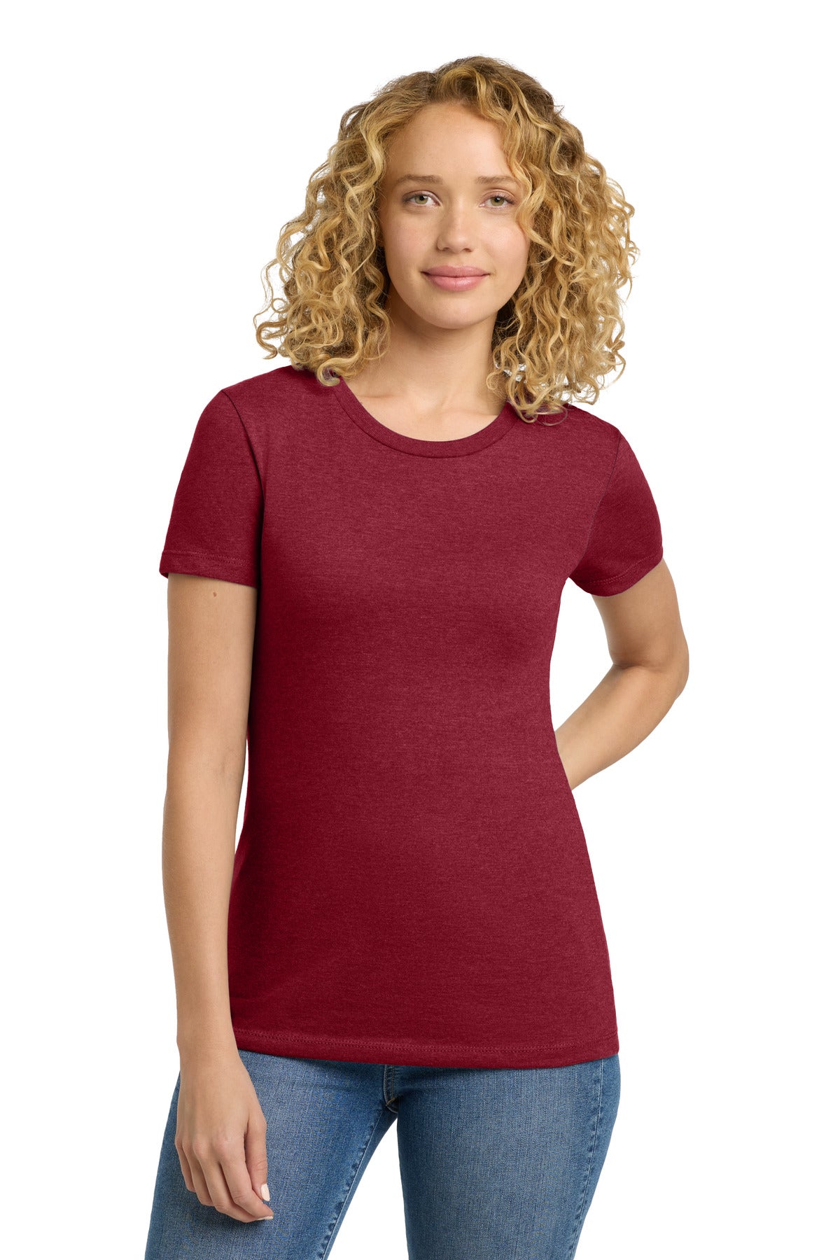 Next Level Apparel  Women's CVC Tee. NL6610 in Cardinal