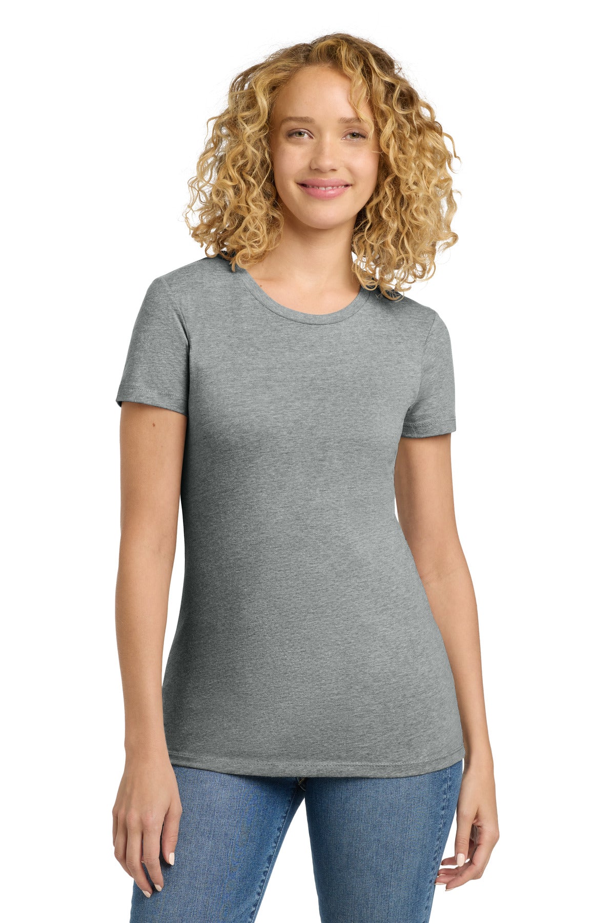 Next Level Apparel  Women's CVC Tee. NL6610 in Dark Heather Gray