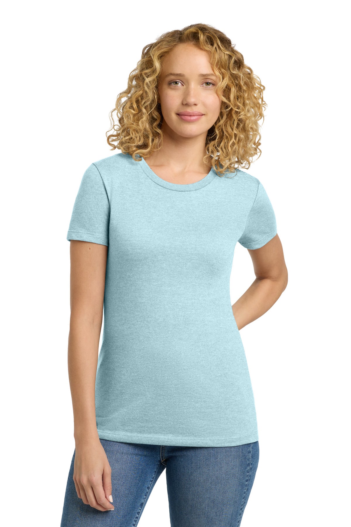Next Level Apparel  Women's CVC Tee. NL6610 in Ice Blue