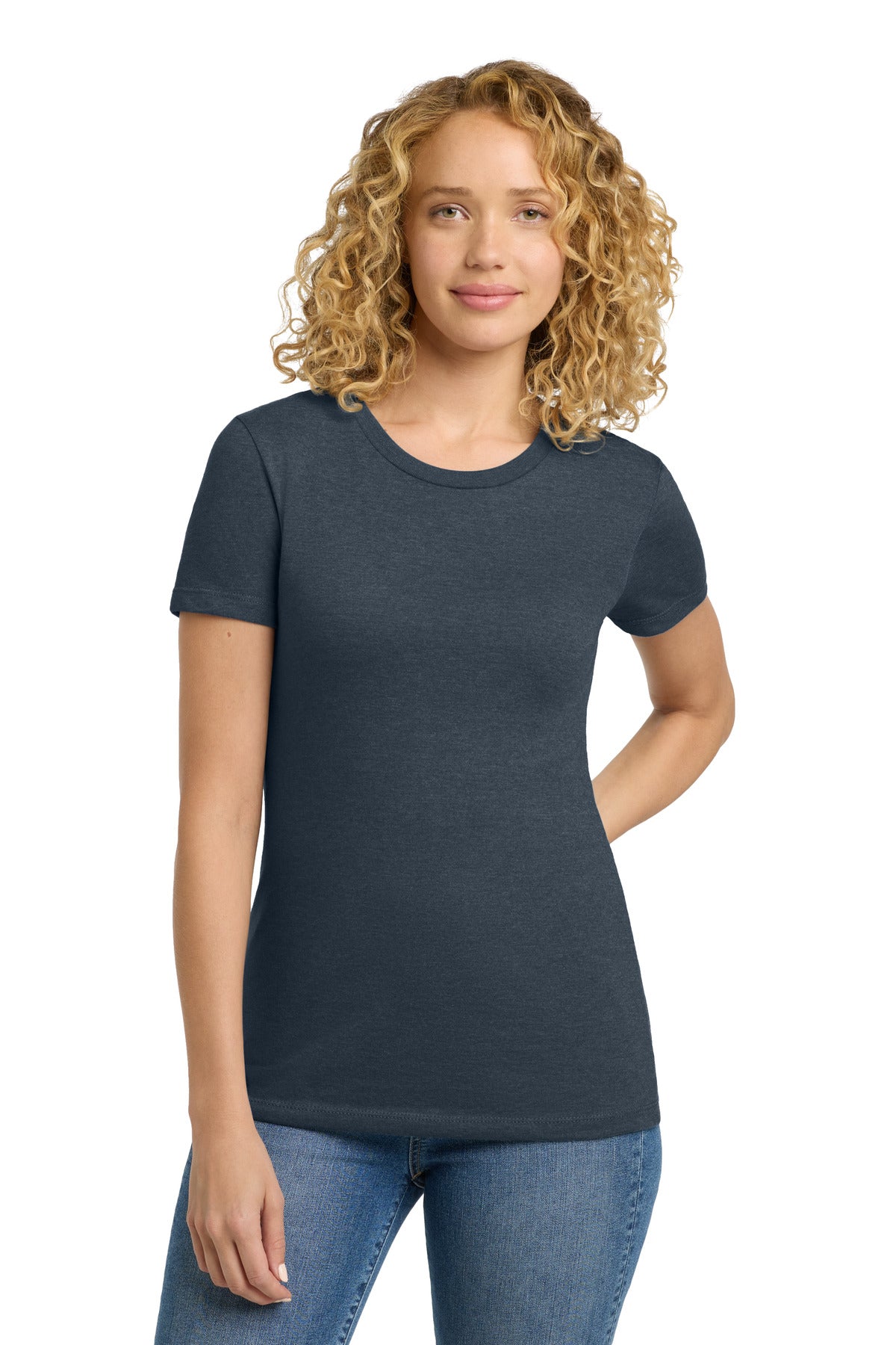 Next Level Apparel  Women's CVC Tee. NL6610 in Indigo