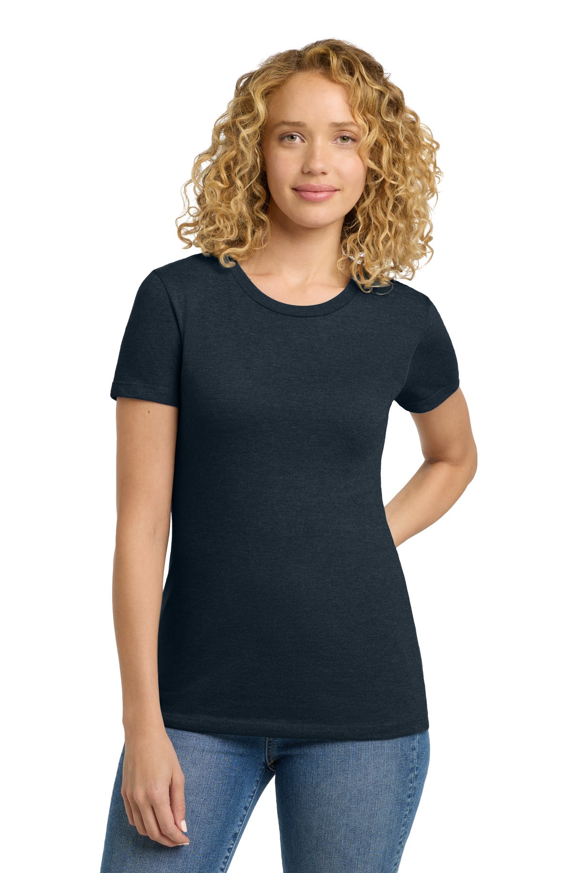 Next Level Apparel  Women's CVC Tee. NL6610 in Midnight Navy
