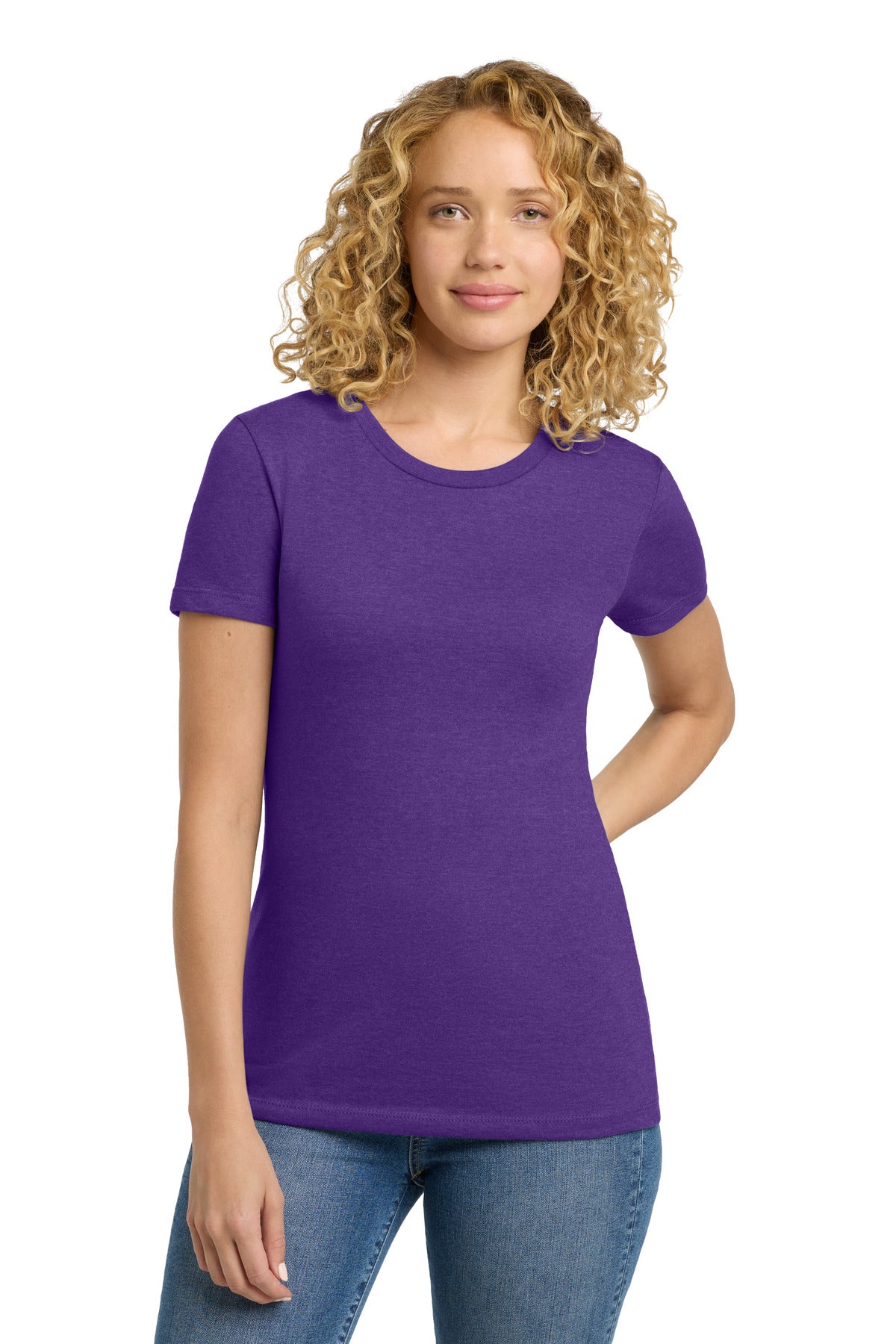 Next Level Apparel  Women's CVC Tee. NL6610 in Purple Rush