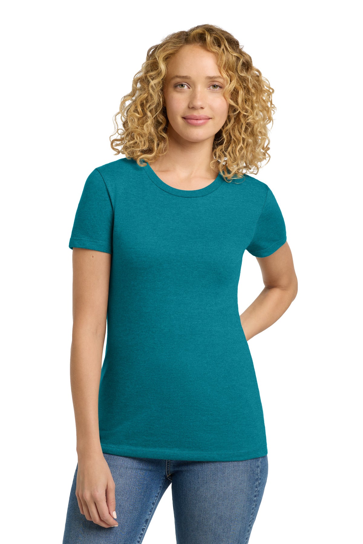 Next Level Apparel  Women's CVC Tee. NL6610 in Teal
