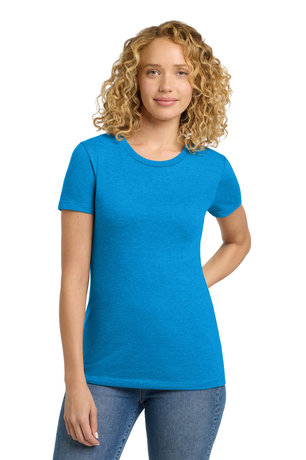 Next Level Apparel  Women's CVC Tee. NL6610 in Turquoise