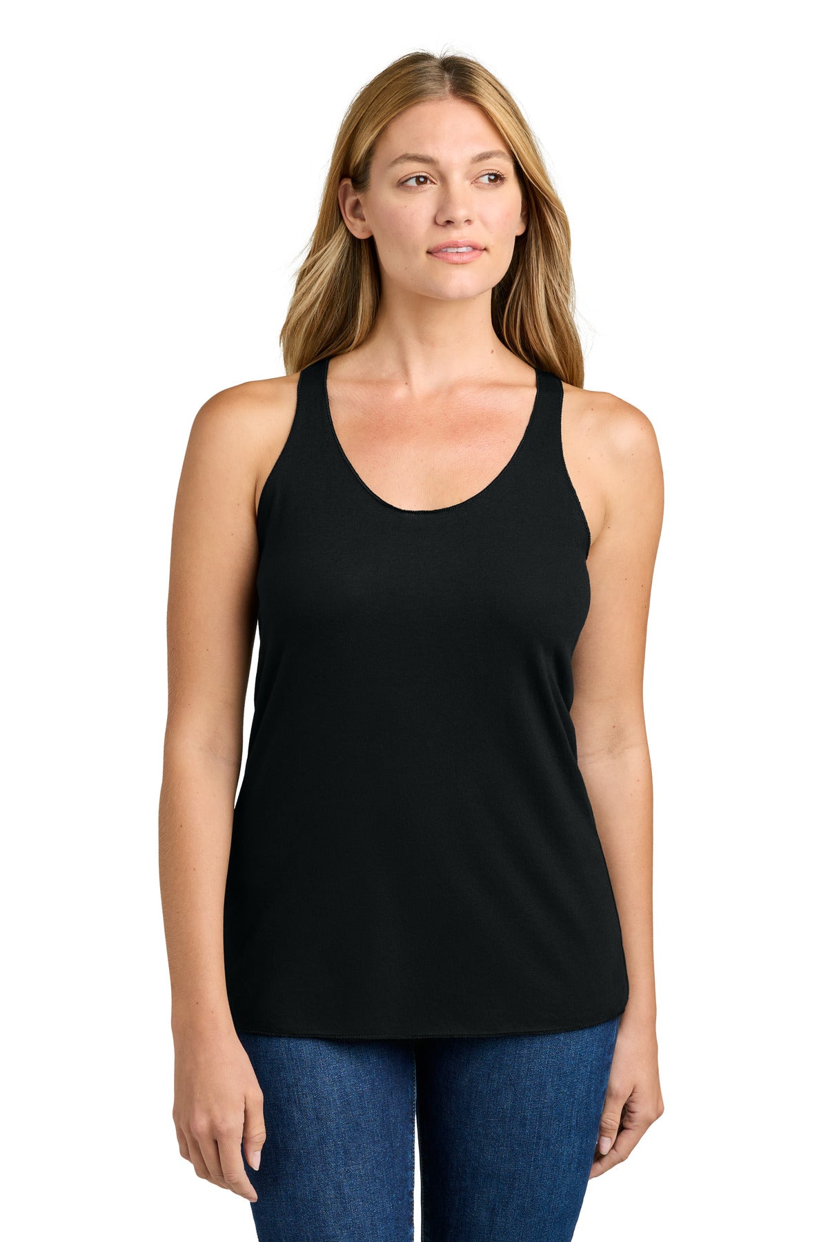 Next Level Apparel  Women's Tri-Blend Racerback Tank. NL6733 in Black