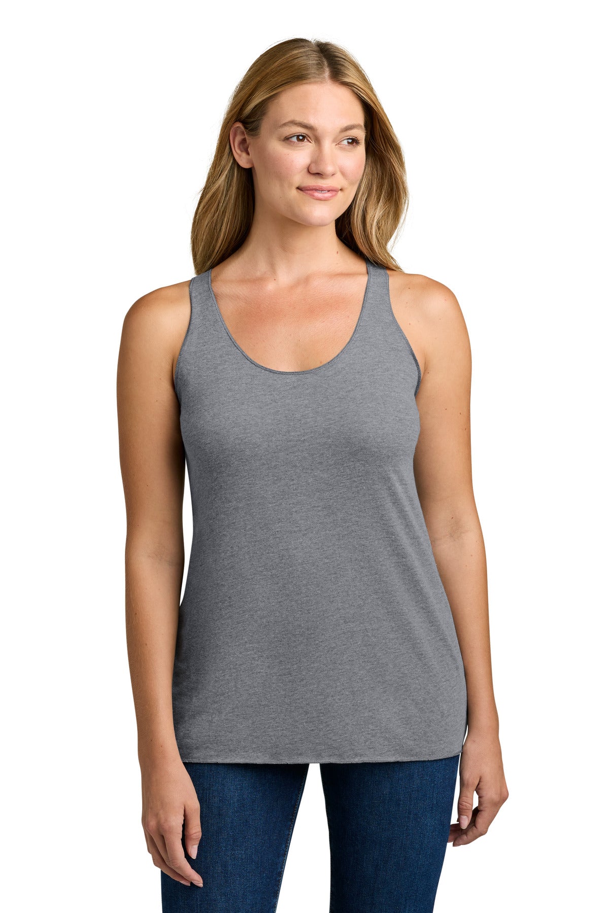 Next Level Apparel  Women's Tri-Blend Racerback Tank. NL6733 in Premium Heather