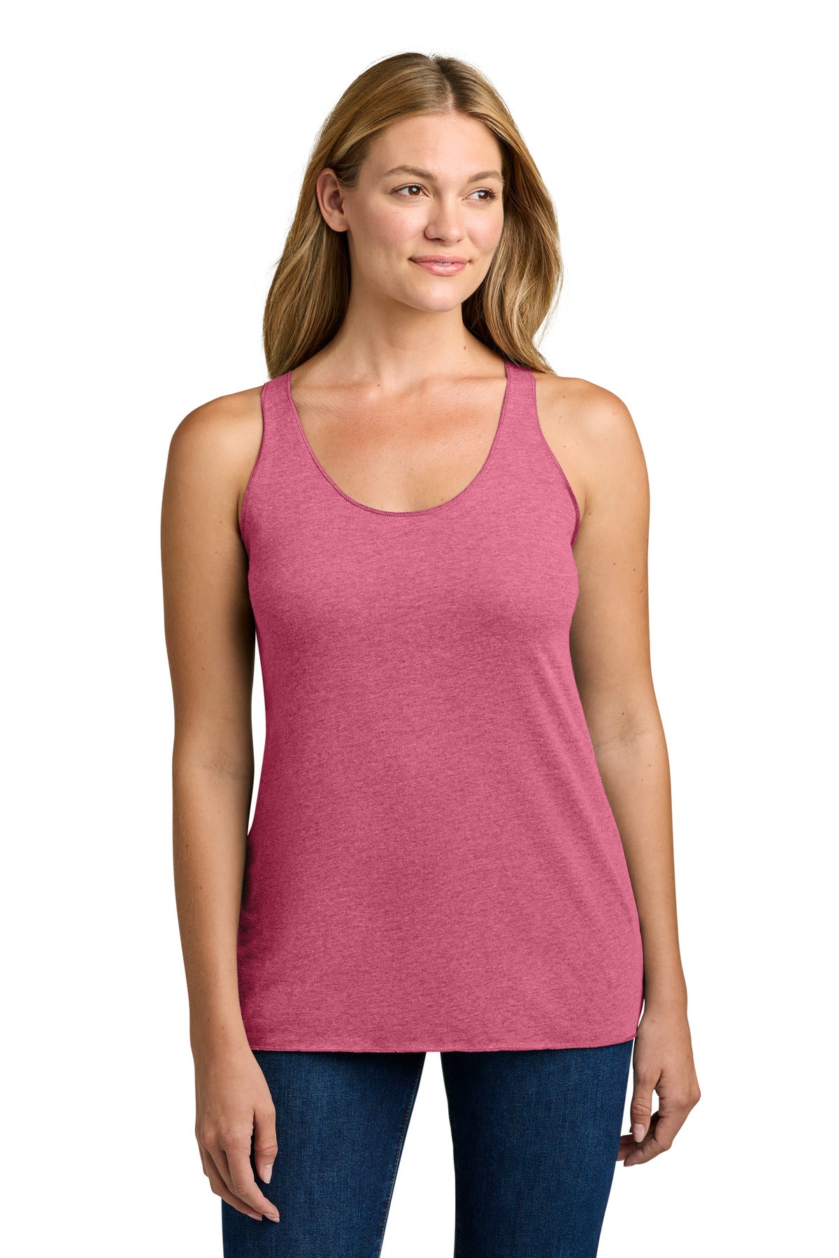 Next Level Apparel  Women's Tri-Blend Racerback Tank. NL6733 in Vintage Pink