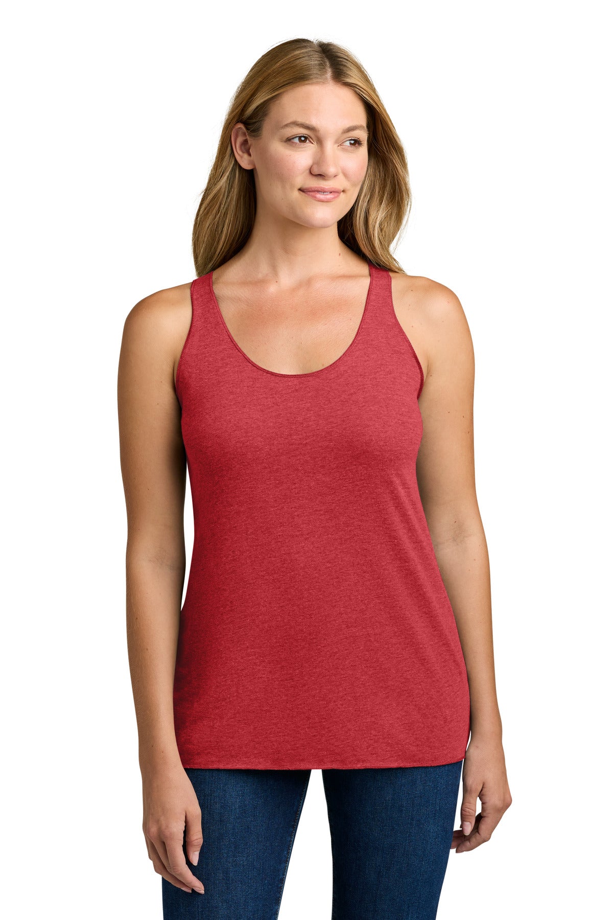 Next Level Apparel  Women's Tri-Blend Racerback Tank. NL6733 in Vintage Red