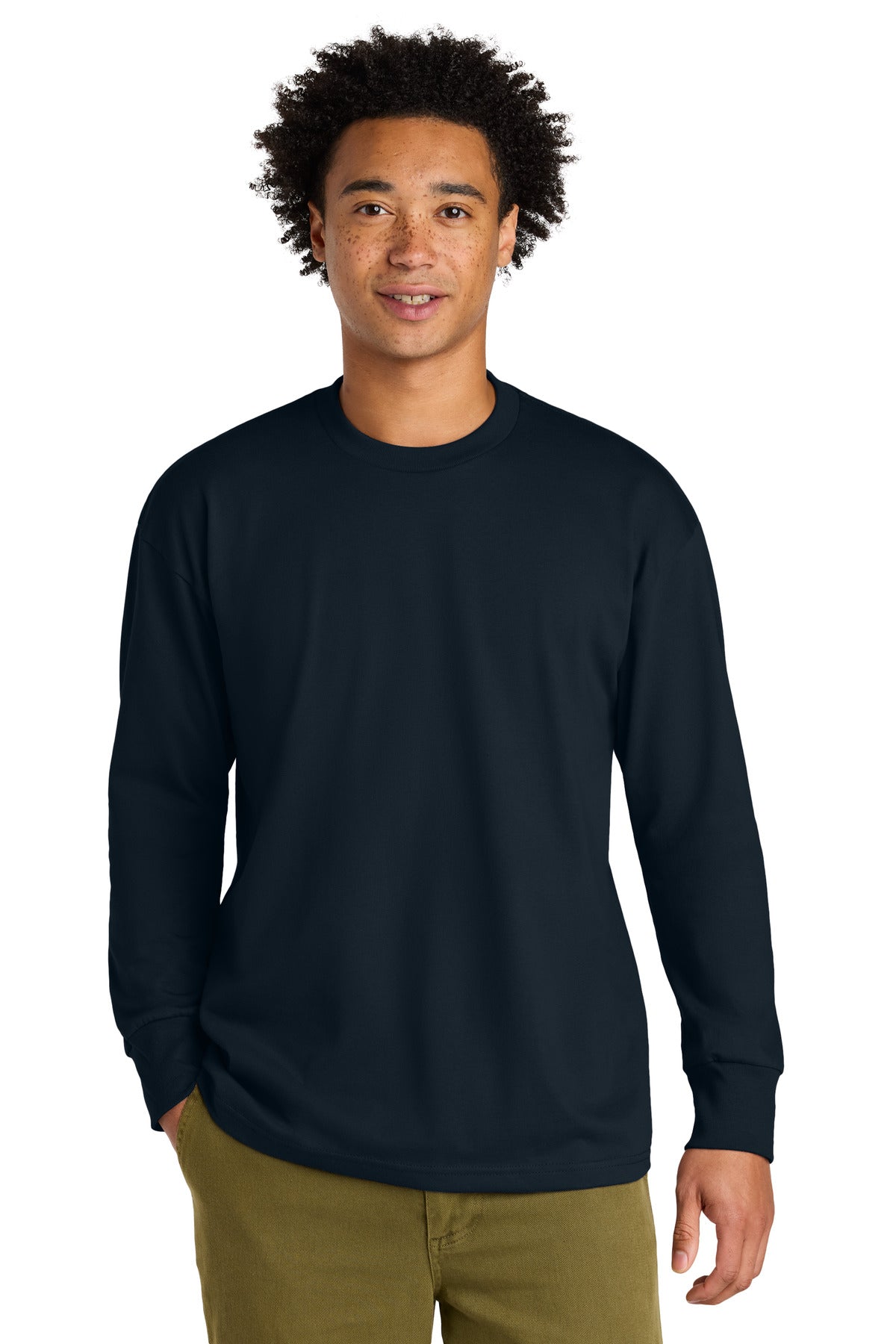 Next Level Apparel Heavyweight Long Sleeve Tee NL7211 in Midnight Navy