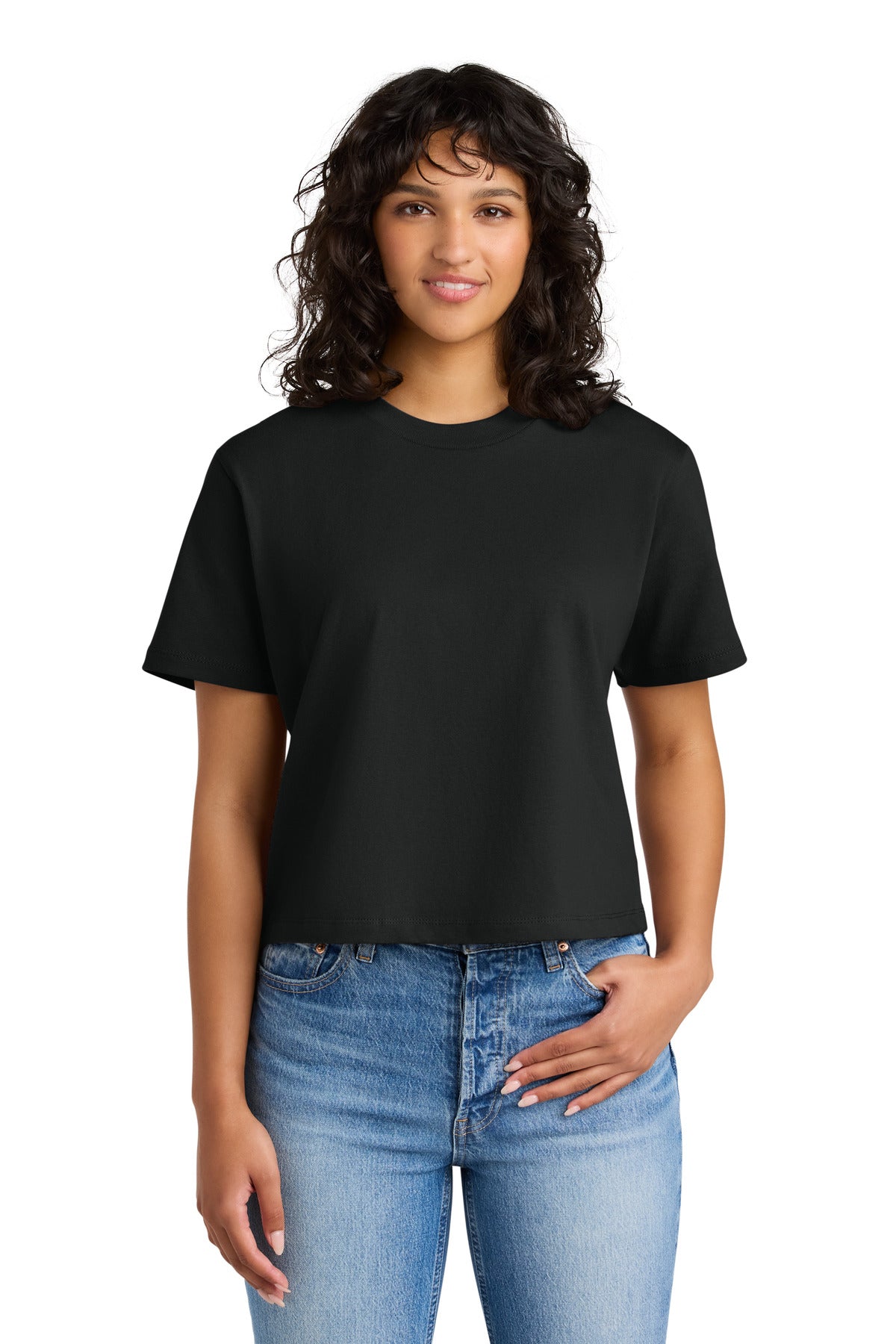 Next Level Apparel Women's Heavyweight Boxy Tee NL7610 in Black