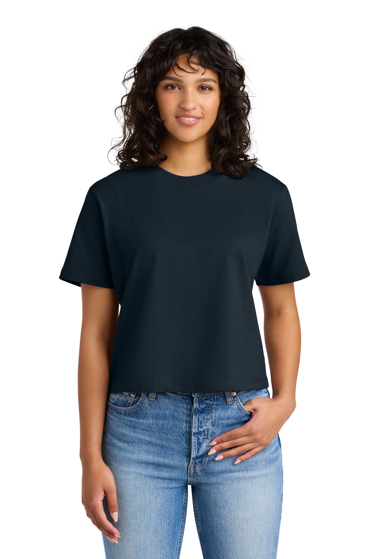 Next Level Apparel Women's Heavyweight Boxy Tee NL7610 in Midnight Navy