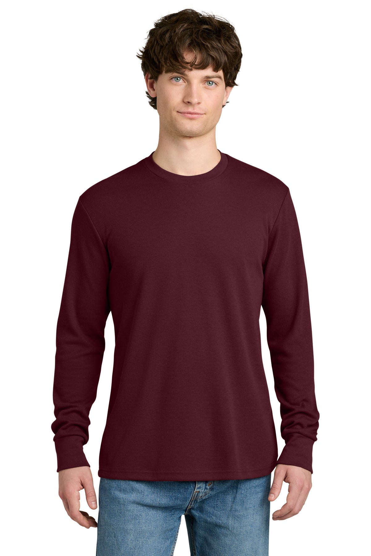Next Level Apparel Ideal Thermal Long Sleeve Tee NL8211 in Maroon