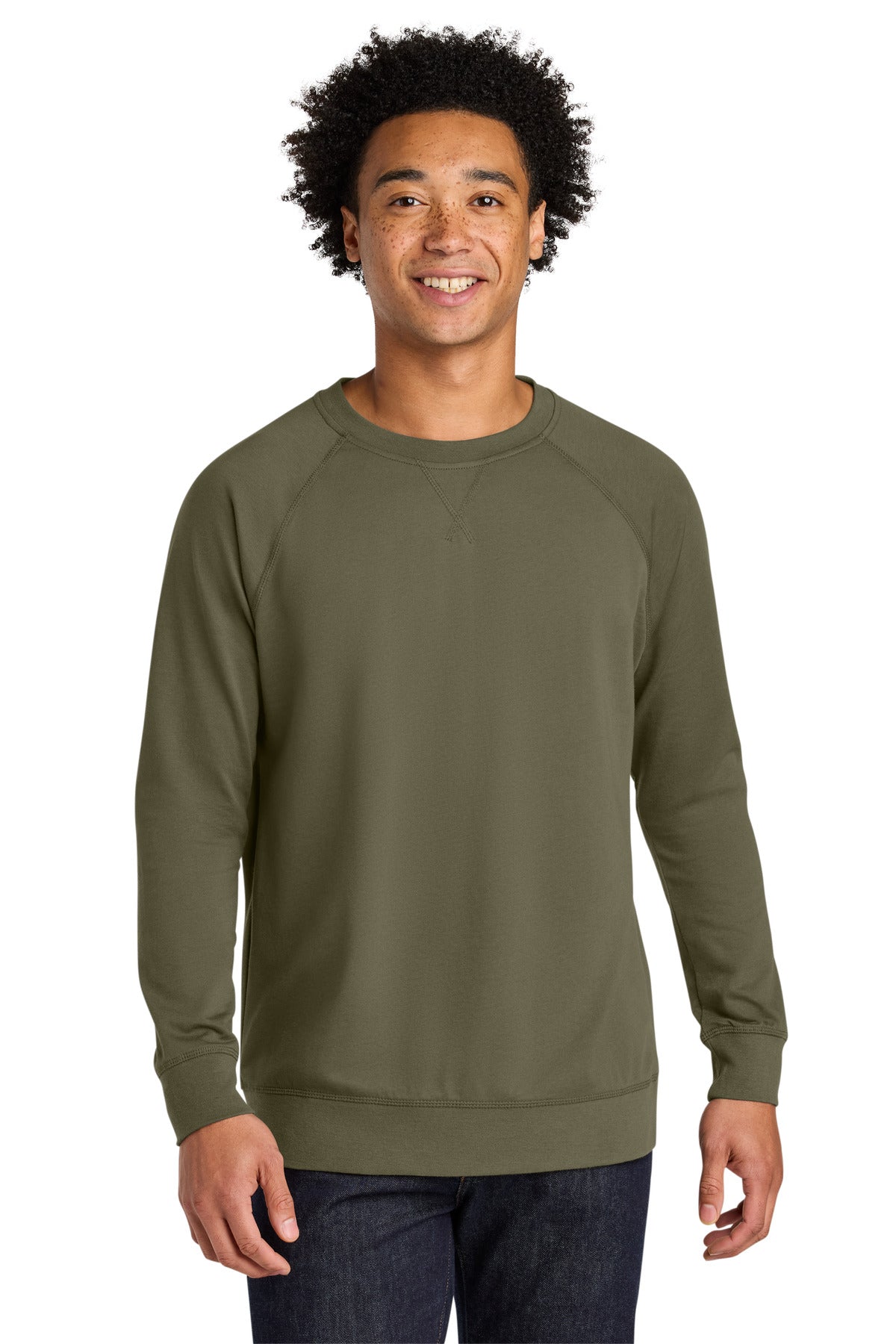 Next Level Apparel Laguna Raglan Sweatshirt NL9000 in Military Green